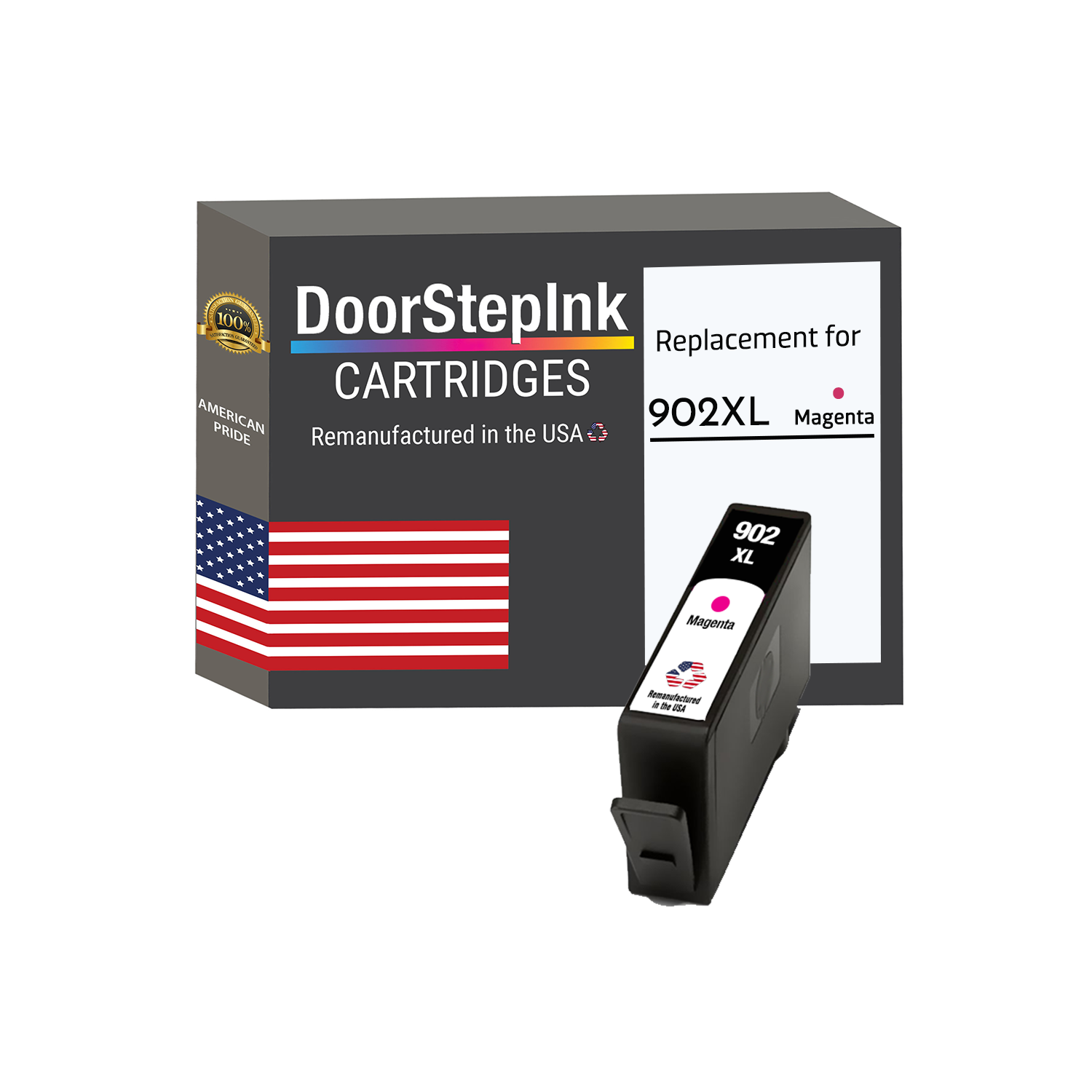 DoorStepInk Brand for HP 902XL Magenta Remanufactured in the USA Ink Cartridge
