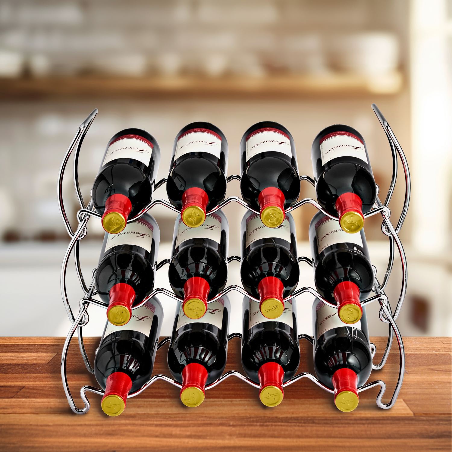 Sorbus 6-Tier Stackable Wine Rack - Perfect for Bar, Wine Cellar, Basement, Cabinet, Pantry, etc - Hold 24 Bottles