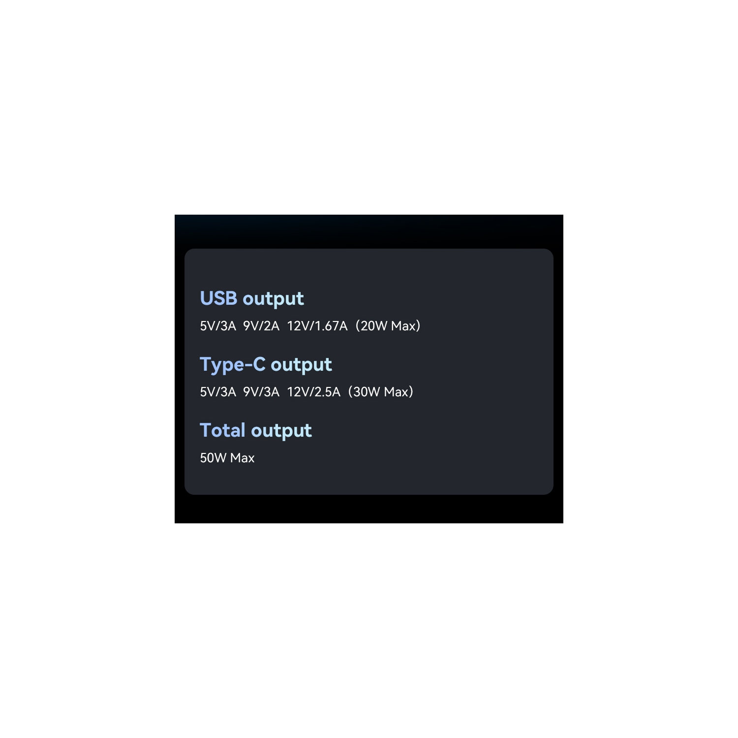 Chargeur pour l'auto à recharge rapide en alliage d'aluminium Yesido USB + TC 30&nbsp;W + USB20W Multi Protection 50&nbsp;W