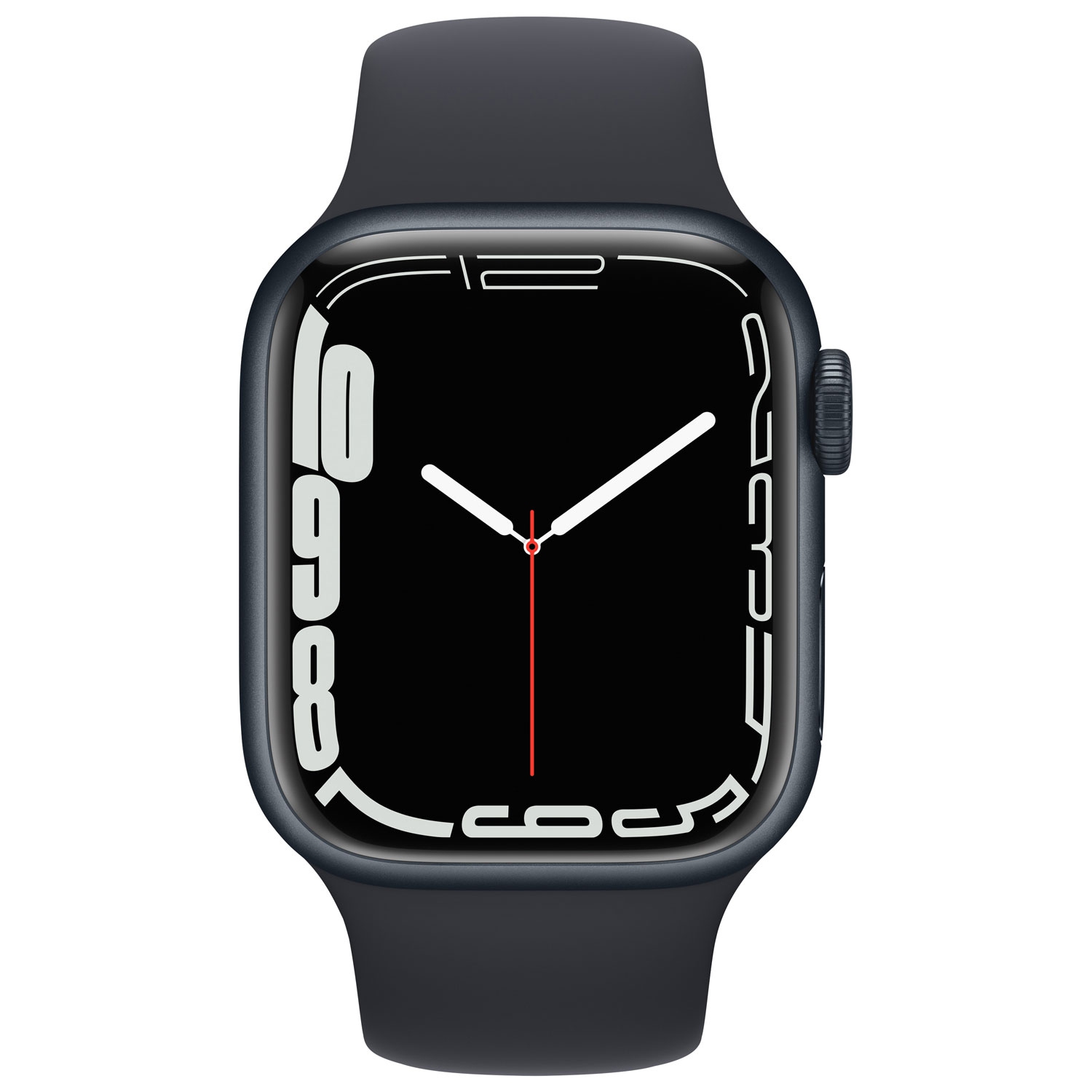 Boîte ouverte - Apple Watch Series 7 avec boîtier en aluminium minuit et bracelet sport minuit de 41&nbsp;mm