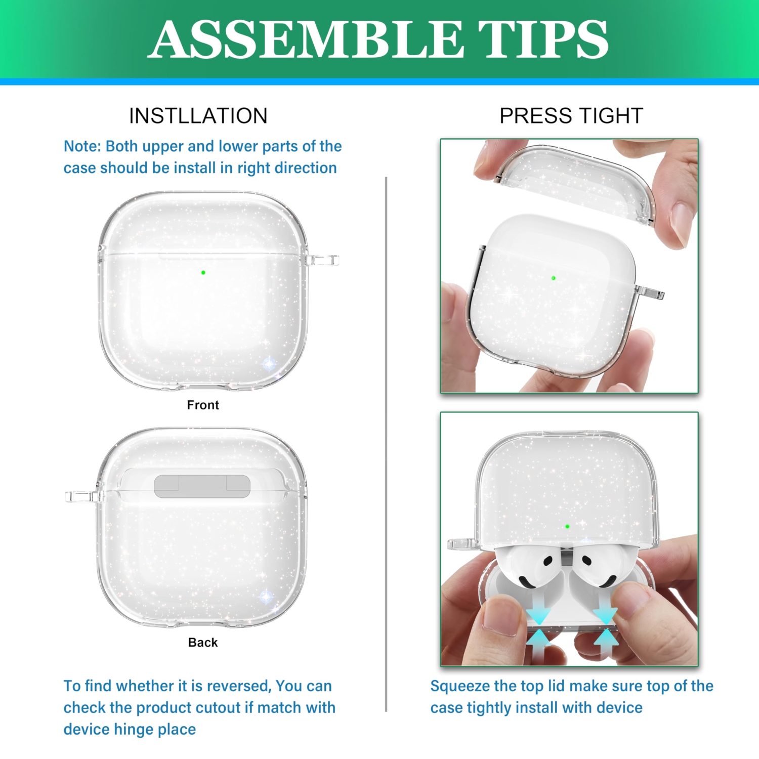 for AirPods 4th Generation Case Cover 2024, Military-Grade Shockproof, Soft TPU Highly Transparent Anti-Yellowing for AirPods 4 Case with Cleaning