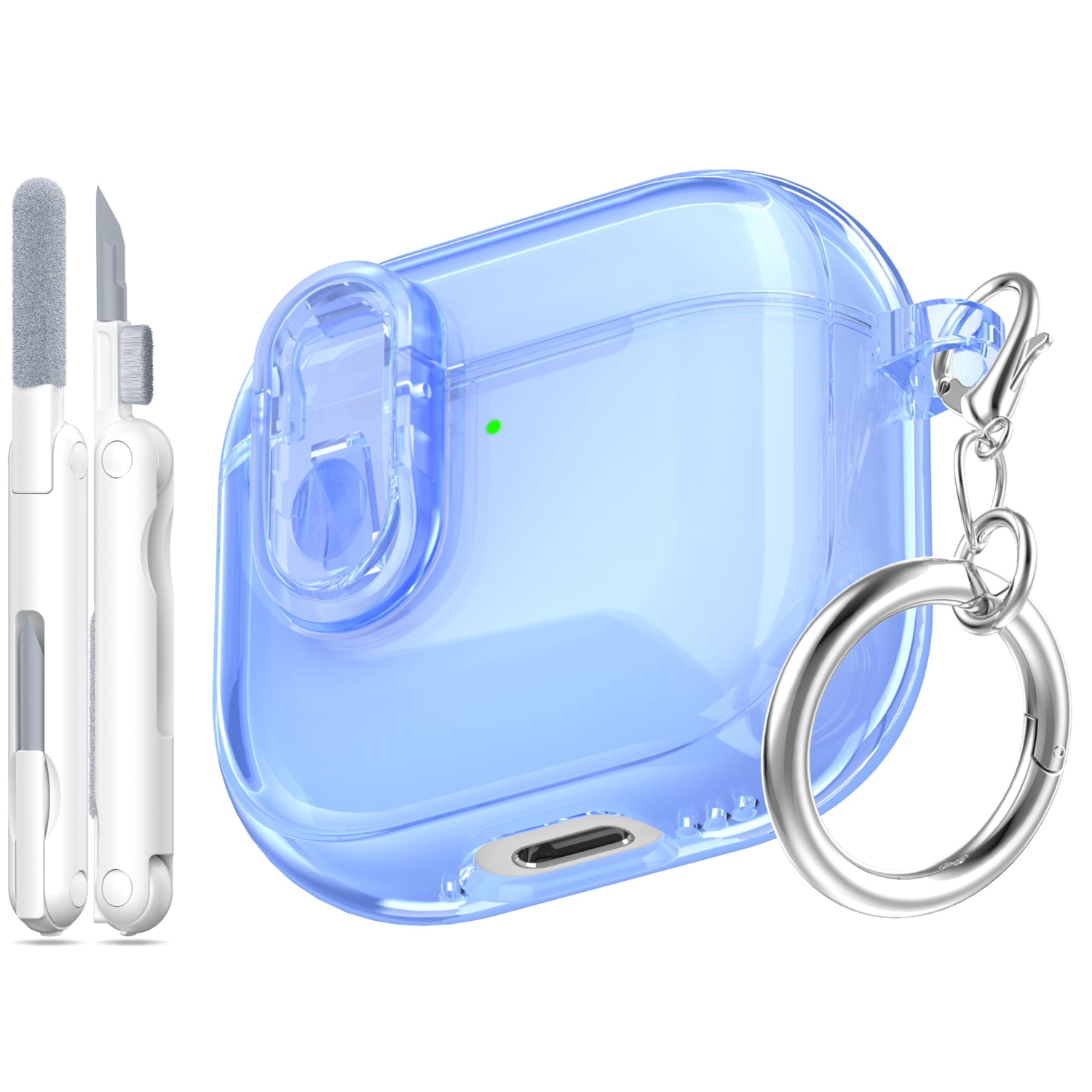 for AirPods 4th Generation Case Cover 2024, Military-Grade Shockproof, Soft TPU Highly Transparent Anti-Yellowing for AirPods 4 Case with Cleaning