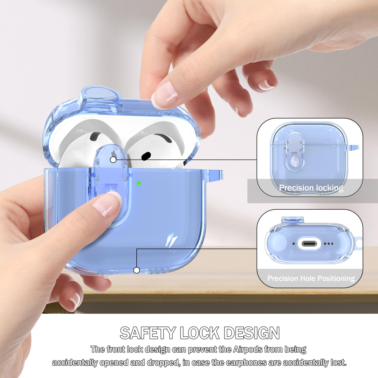 for AirPods 4th Generation Case Cover 2024, Military-Grade Shockproof, Soft TPU Highly Transparent Anti-Yellowing for AirPods 4 Case with Cleaning