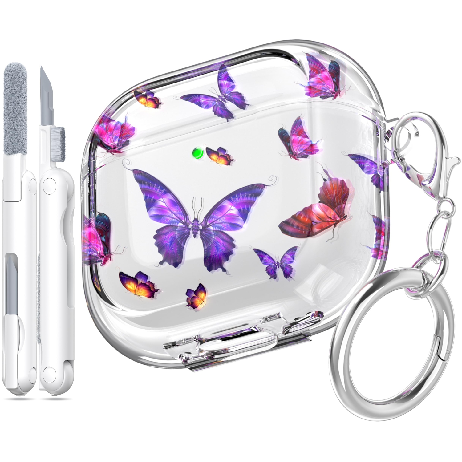 for AirPods 4th Generation Case 2024, Military-Grade Shockproof, Soft TPU Highly Transparent Anti-Yellowing for AirPods 4 Case with Cleaning Kit &