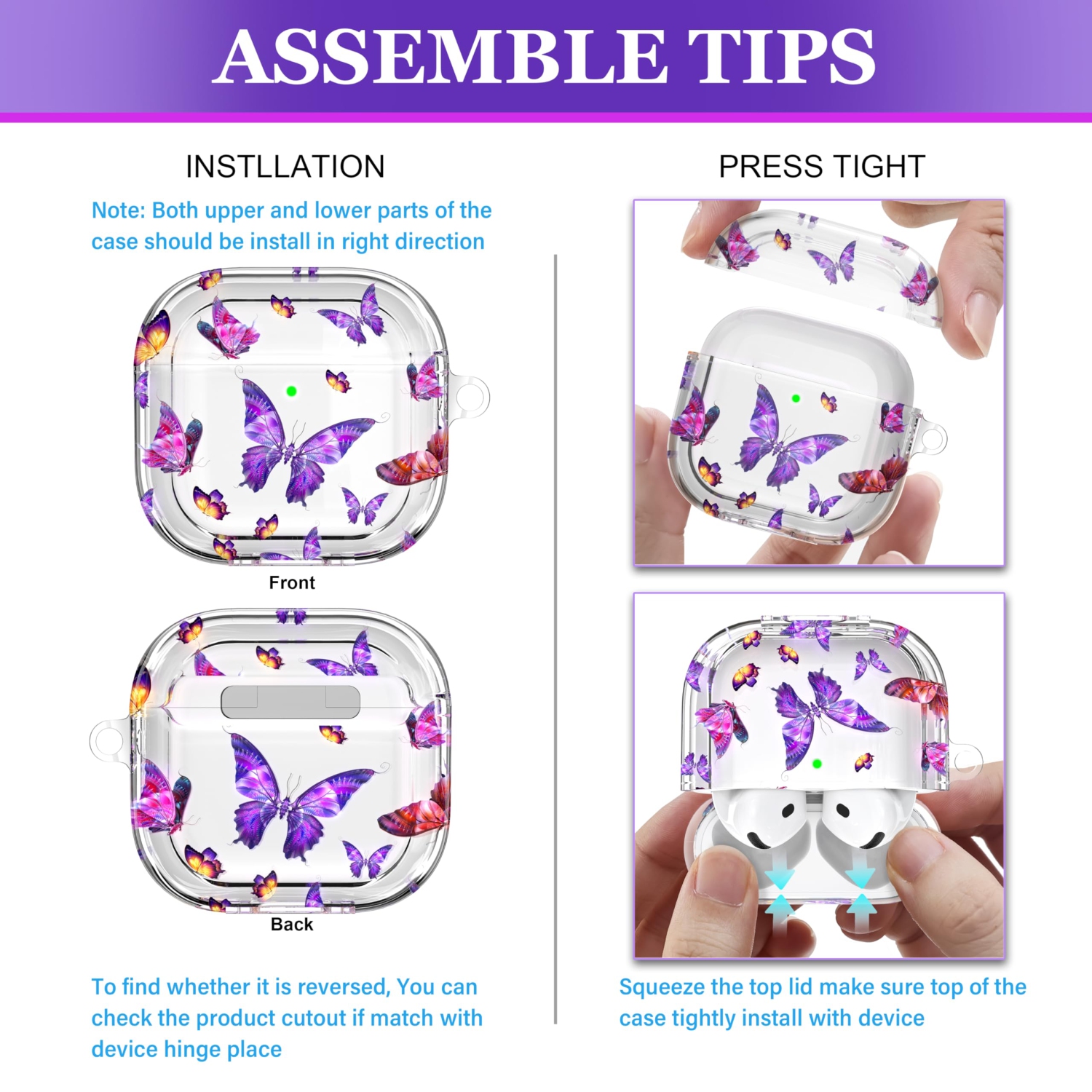 for AirPods 4th Generation Case 2024, Military-Grade Shockproof, Soft TPU Highly Transparent Anti-Yellowing for AirPods 4 Case with Cleaning Kit &