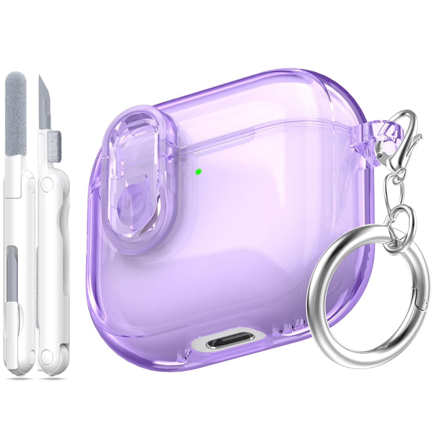 for AirPods 4th Generation Case Cover 2024, Military-Grade Shockproof, Soft TPU Highly Transparent Anti-Yellowing for AirPods 4 Case with Cleaning