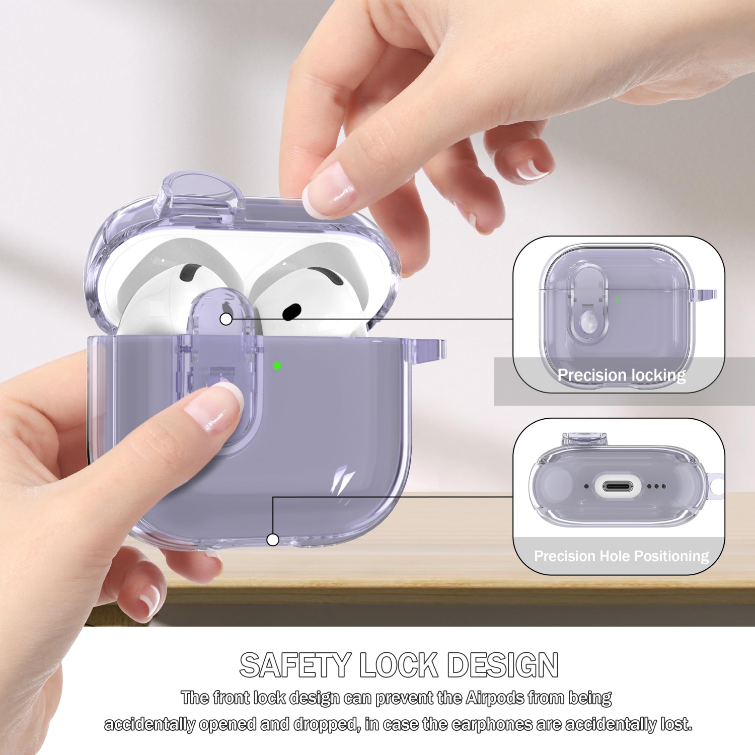 for AirPods 4th Generation Case Cover 2024, Military-Grade Shockproof, Soft TPU Highly Transparent Anti-Yellowing for AirPods 4 Case with Cleaning