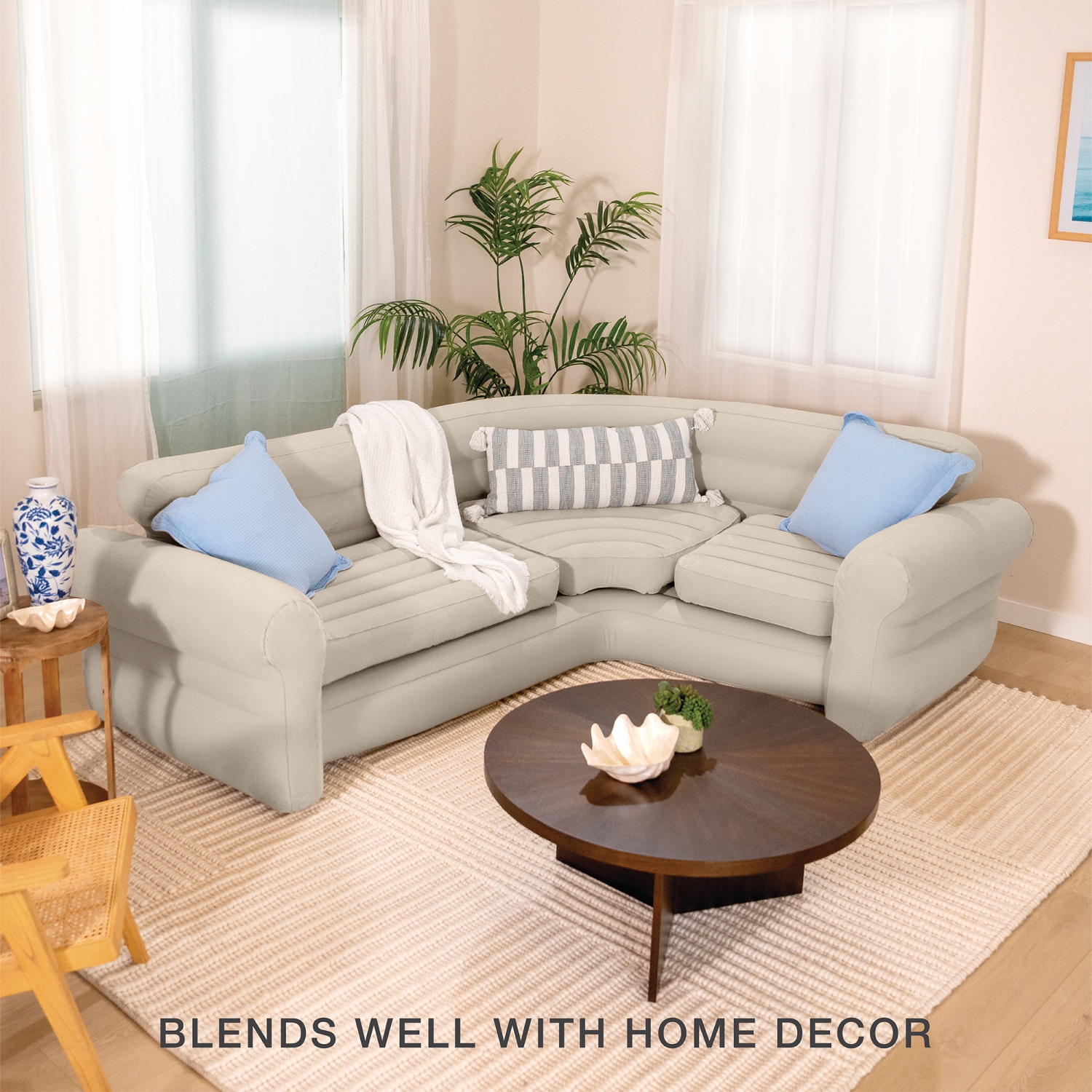 Canapé modulaire en coin gonflable Intex, neutre | 68575