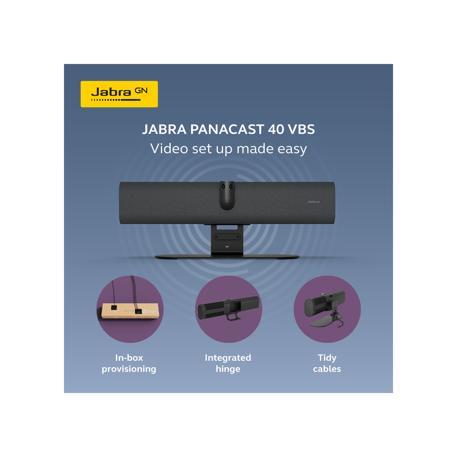 Barre vidéo Panacast 40 de Jabra - Certifié Zoom