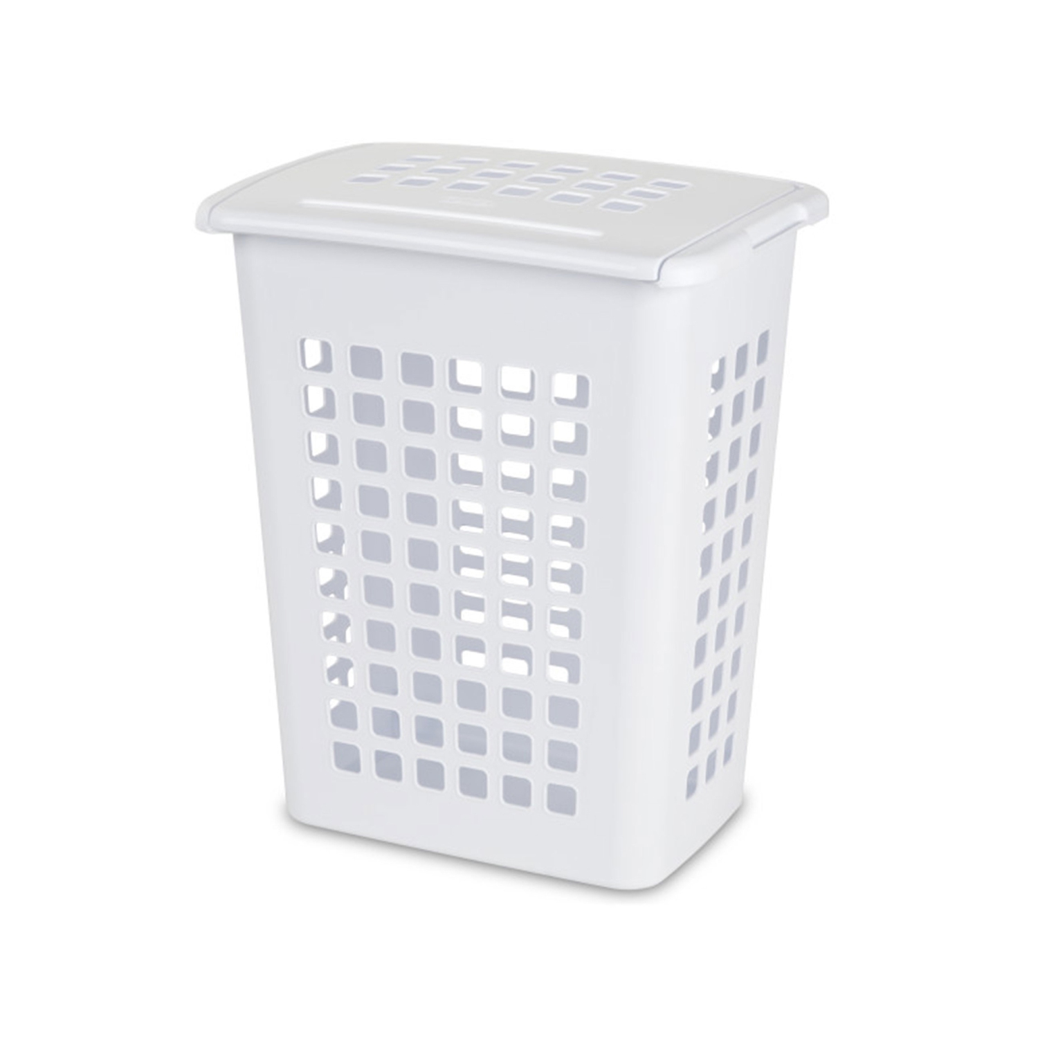 Sterilite Rectangular LiftTop Plastic Clothes Laundry Hamper Bin w/ Lid