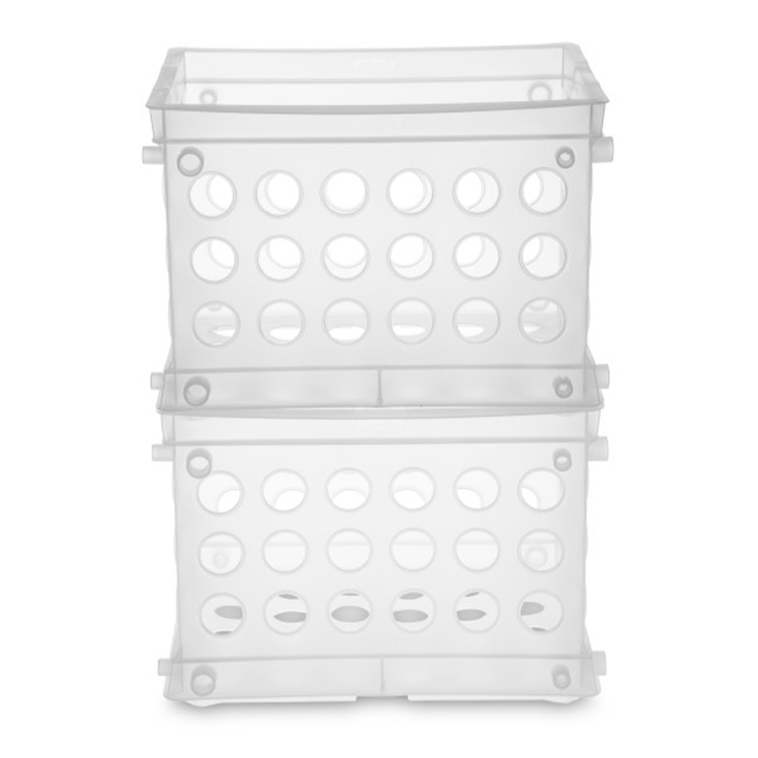 Sterilite Convenient Mini Square Small Storage Organizing Crate, Clear
