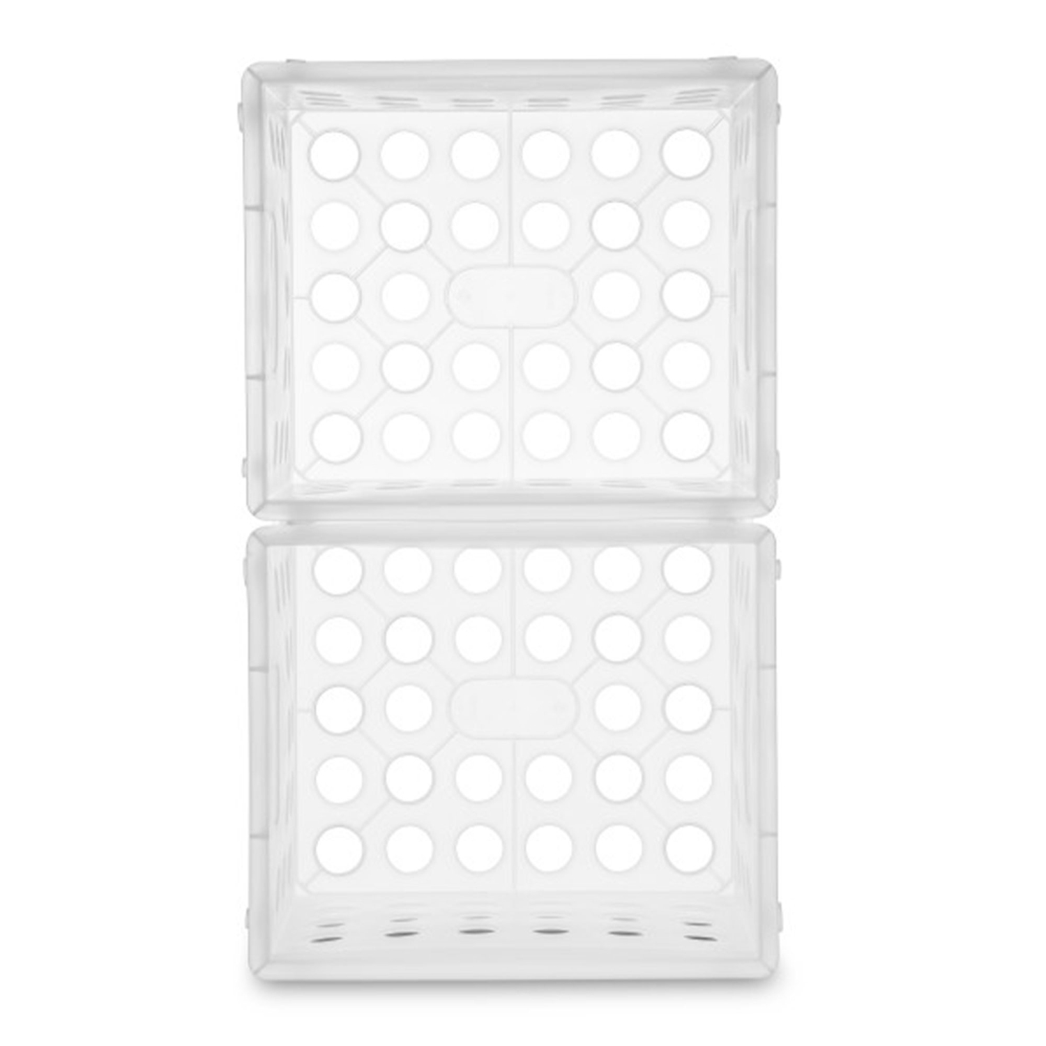 Sterilite Convenient Mini Square Small Storage Organizing Crate, Clear