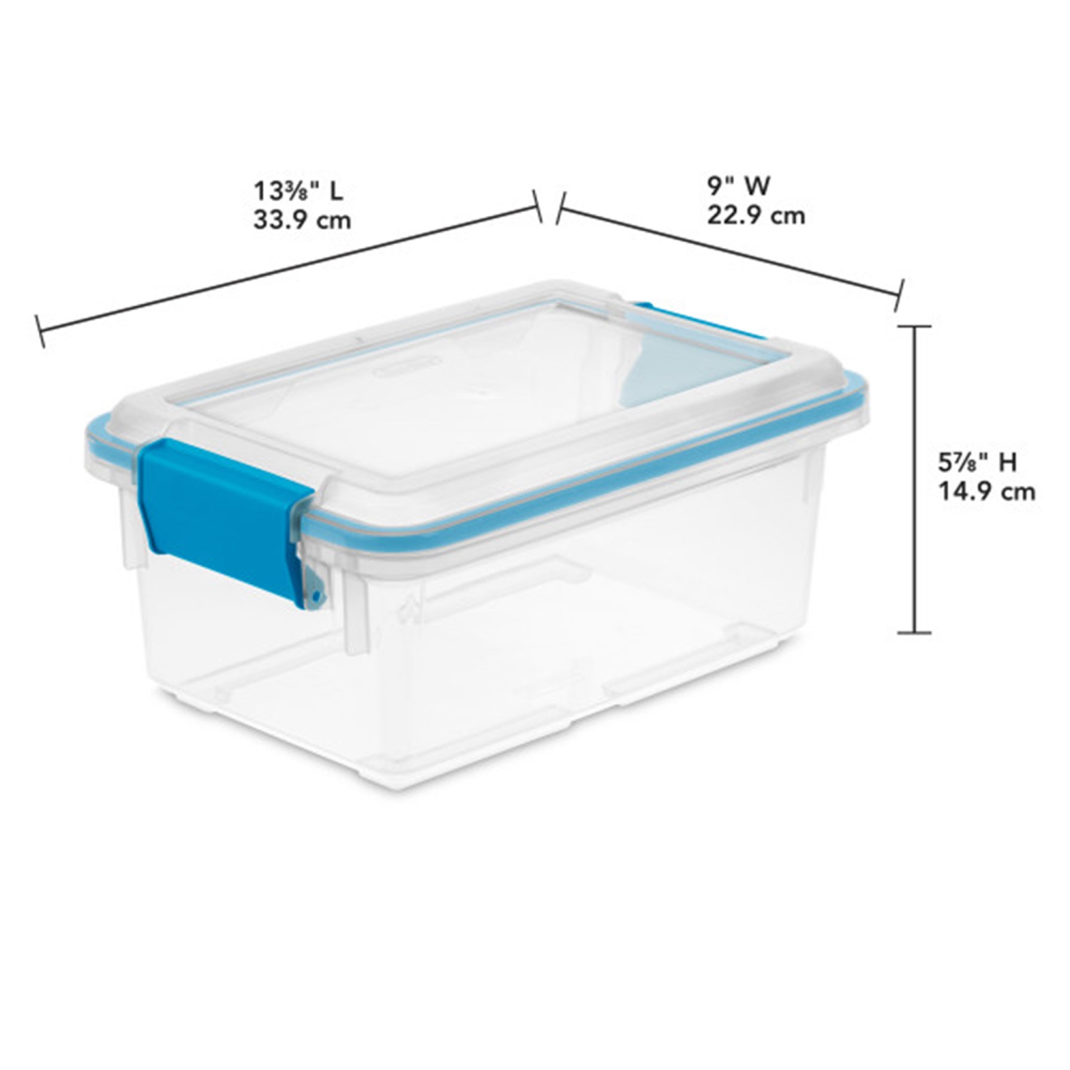 Sterilite 7.5 Quart Clear Plastic Home Storage Box with Latching Lids,