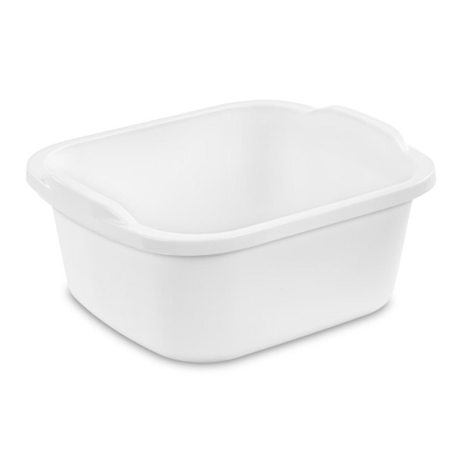 Sterilite Durable Reinforced Plastic 12 Quart Kitchen Dishpan, White