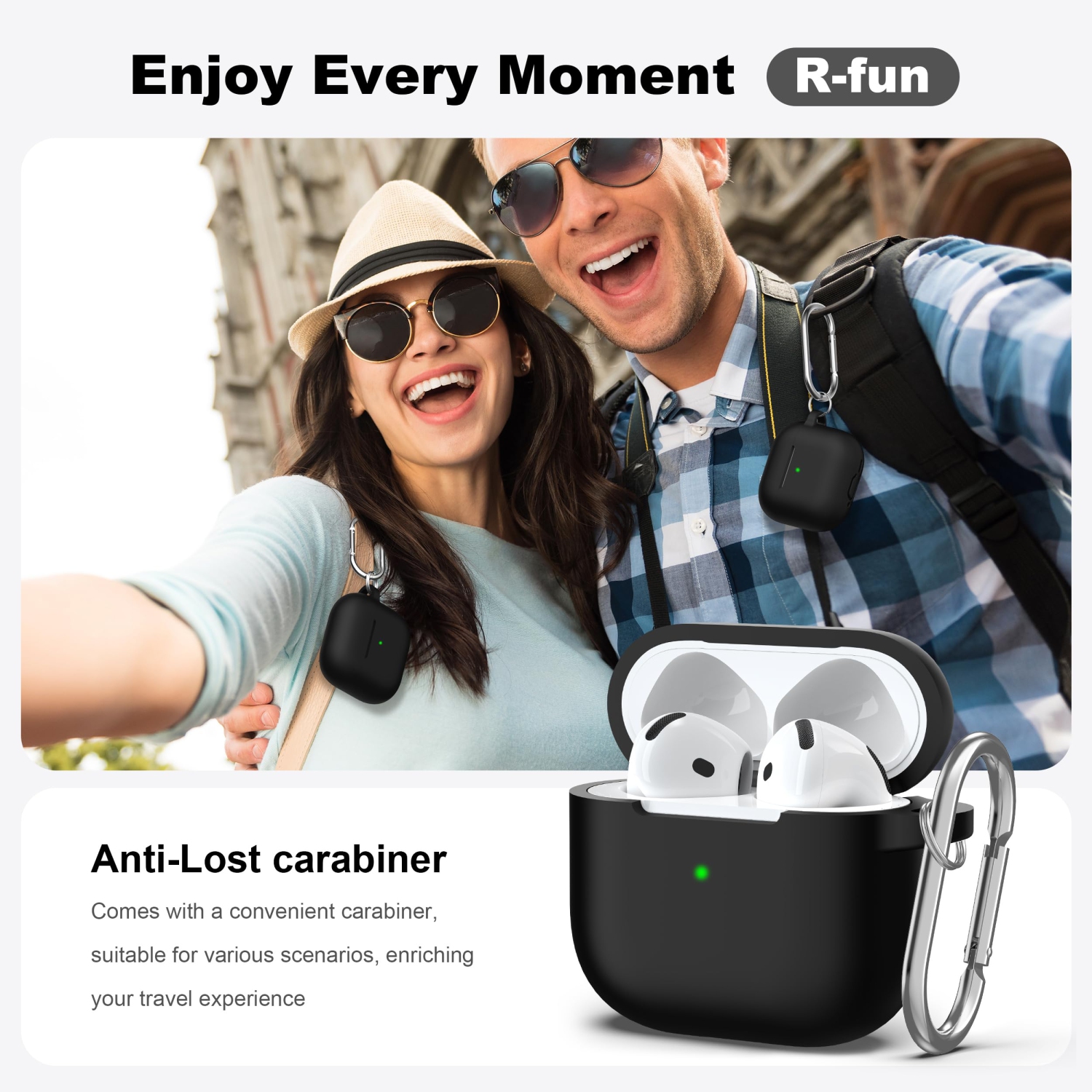 for Airpods 4th Generation Case Cover with Cleaner Kit, Soft Skin Silicone Casewith Keychain, Full Protective Case, Compatible with Apple Latest