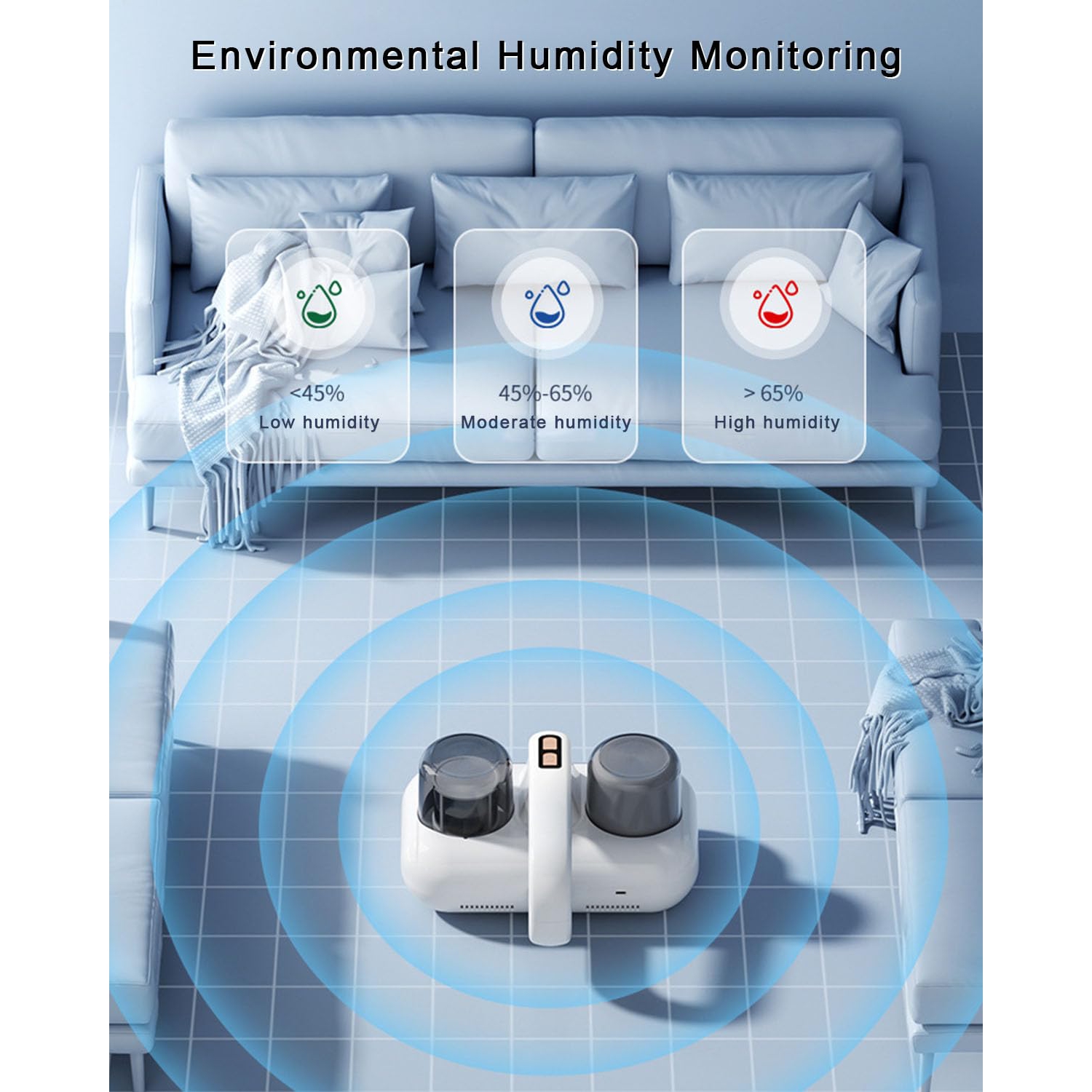 Cordless Mattress Vacuum Cleaners, 10Kpa Handheld Bed Vacuum Cleaner with LED Display, for Carpets, Beds, Sofas, Pillows