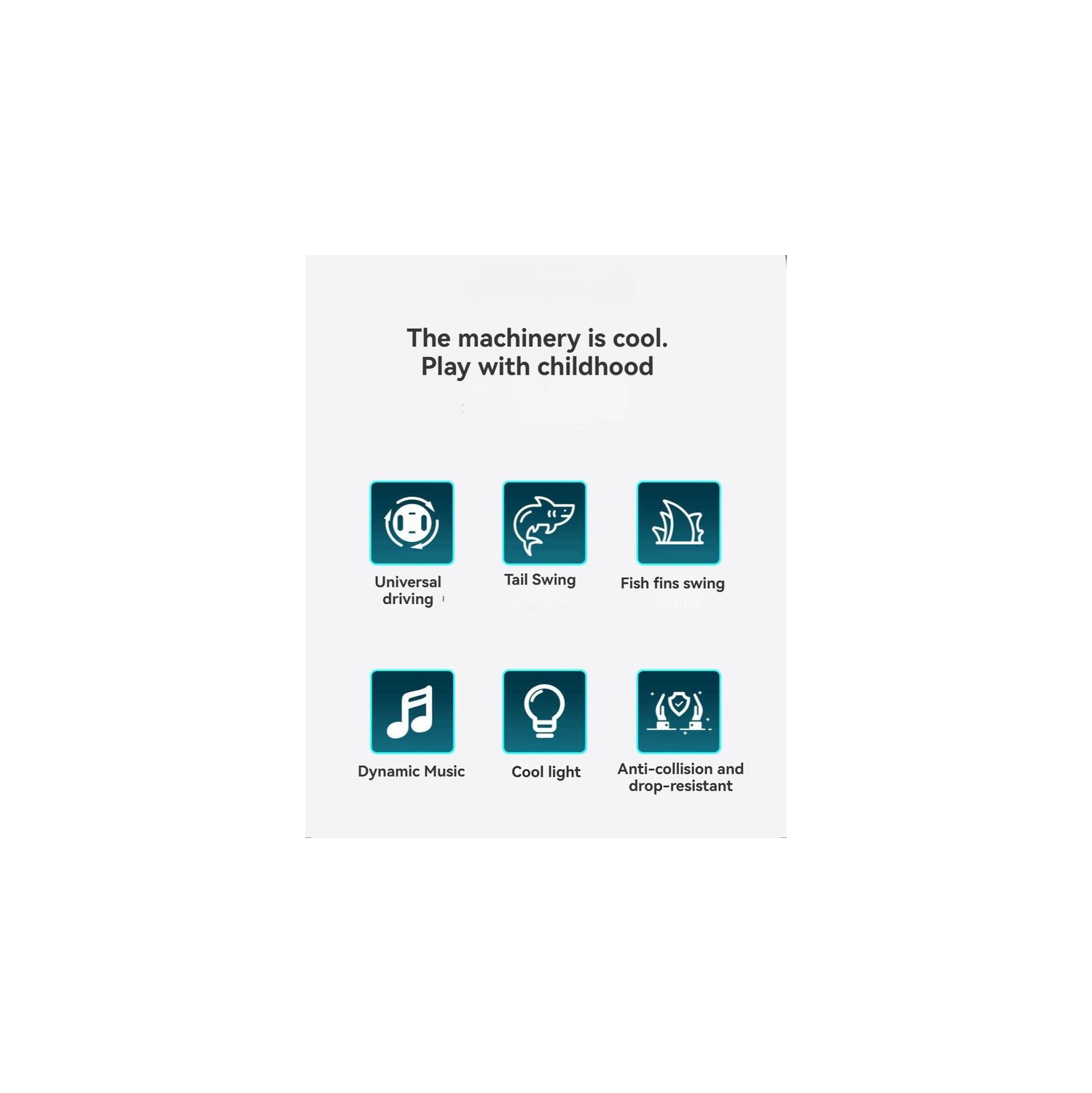 Electric Remote Control Shark Fish Toy, Crawling and Lighting Up, Perfect for Boys and Girls, Christmas and New Year Gift - Black