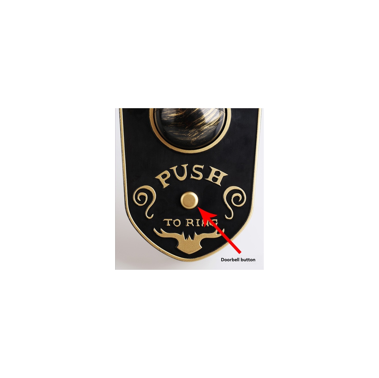 Halloween One-Eyed Doorbell Decorative LED Electric Lighting Eyeball Doorbell - Scary Sound, Hanging Design Creates a Horrifying Sound Pendant - Black