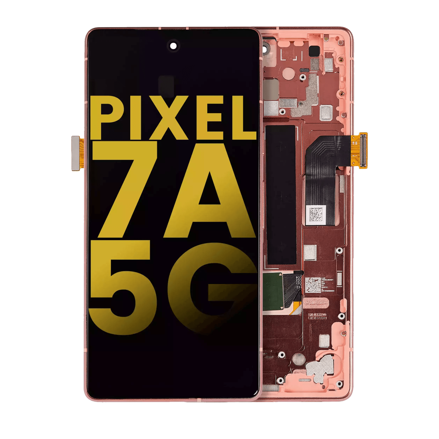 Replacement OLED Assembly With Frame (With Finger Print Scanner) Compatible For Google Pixel 7a 5G (Refurbished) (Coral)