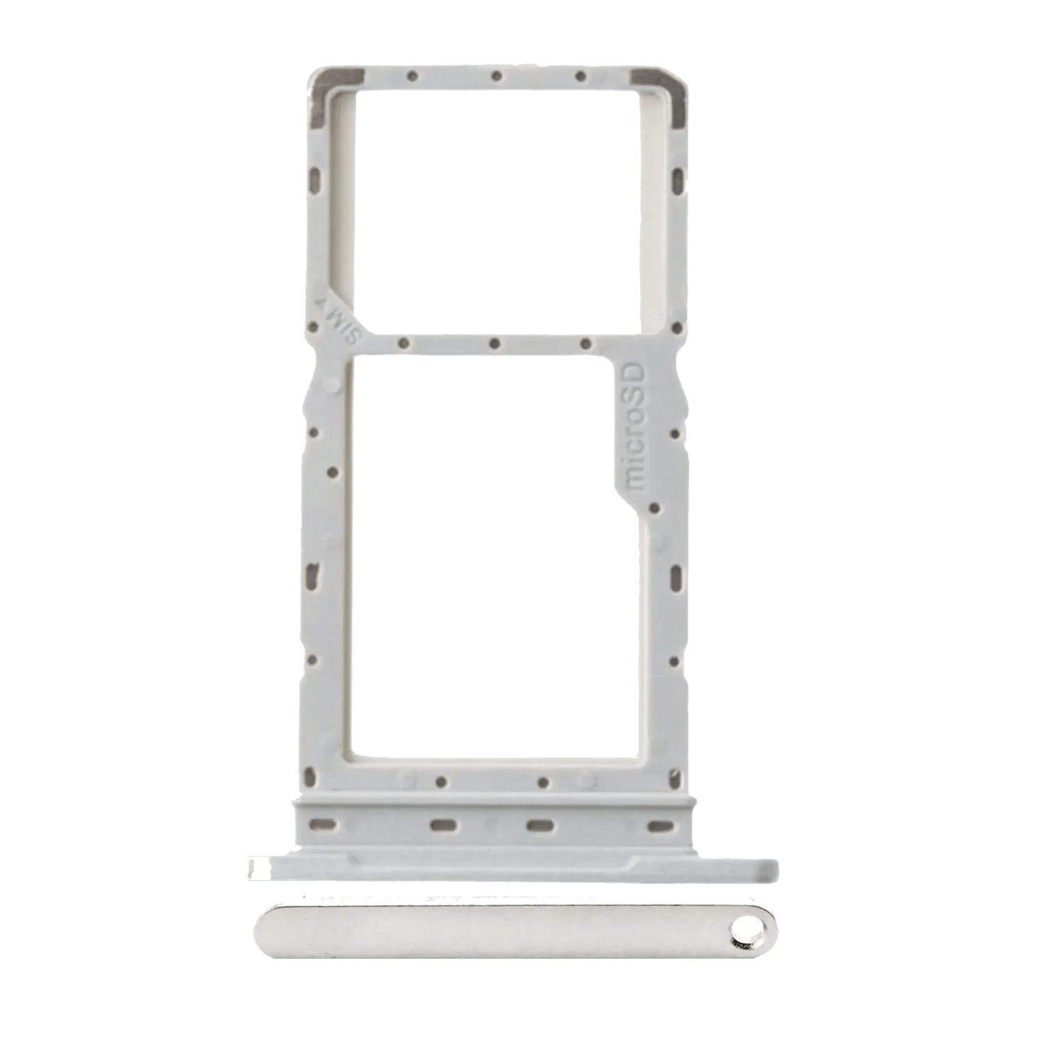 Plateau de remplacement pour carte SIM simple compatible avec Samsung Galaxy Tab A8 de 10 5&nbsp;po (Argenté)