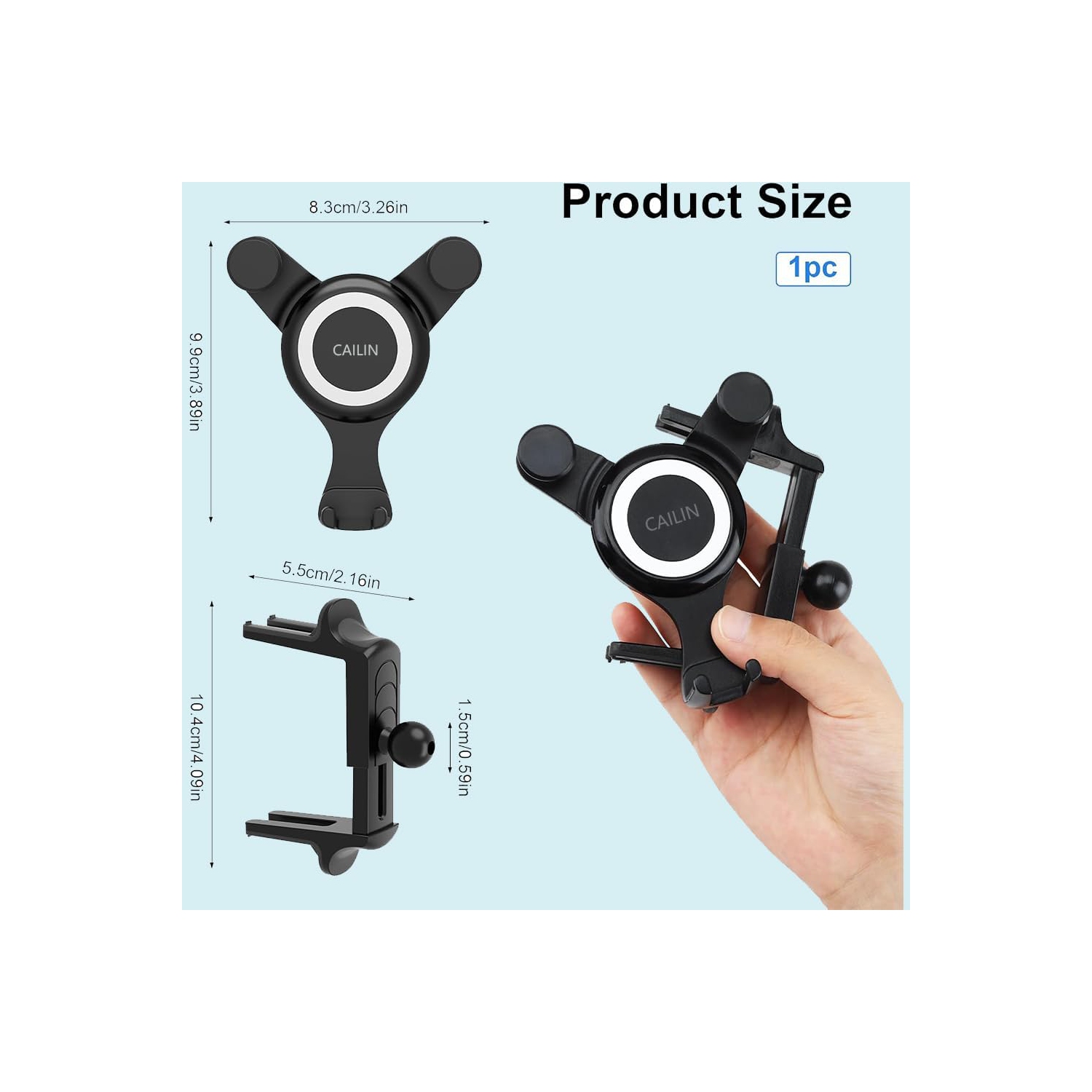 Car Phone Holder Mount Compatible with Mercedes Benz C-Class, E-Class,S-Class,B-Class,A-Class, GLC/GLE/GLS/GLB/GLA-Class 2016-2024 & Mini Cooper,