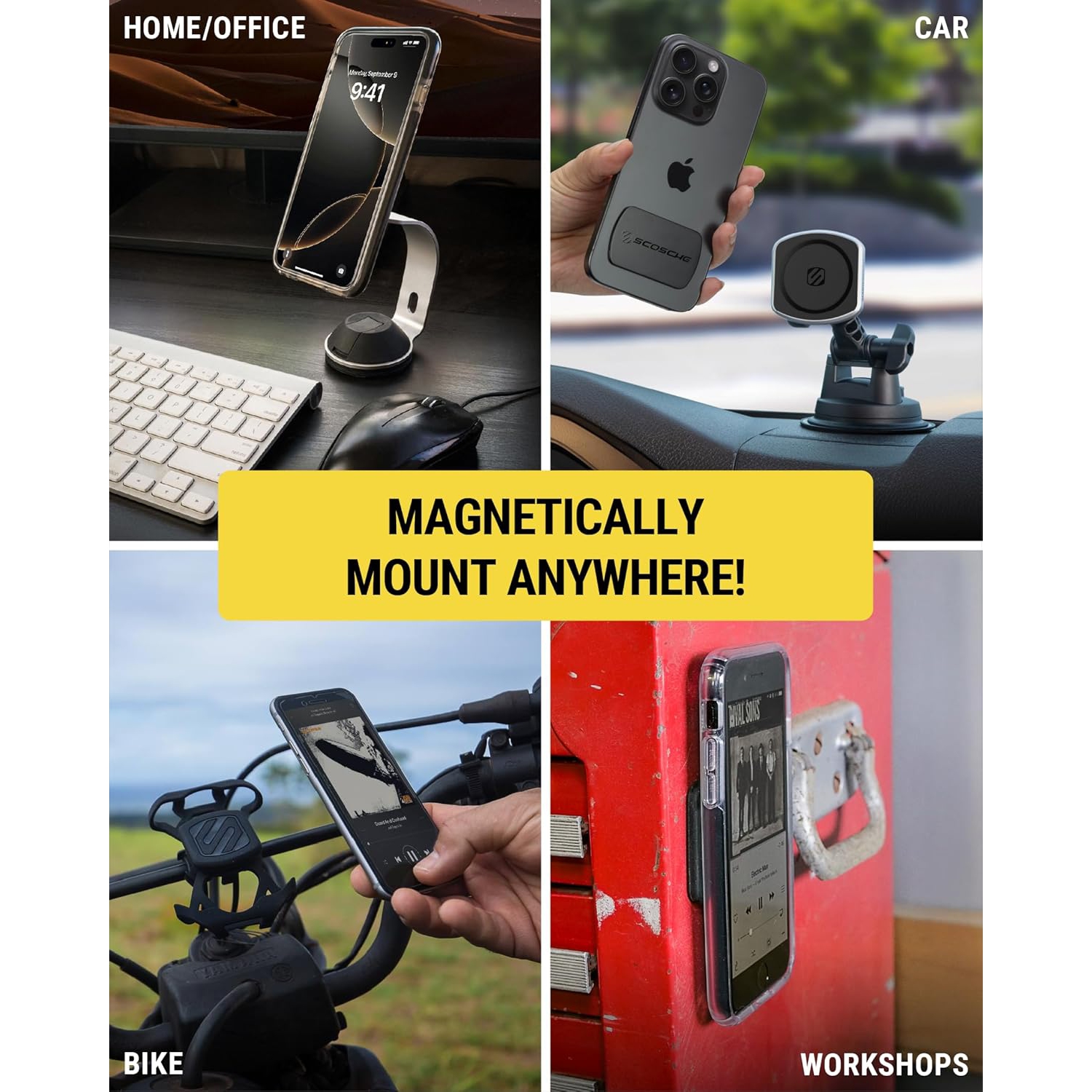 S MagicMount Magnetic-Mount Replacement Kit, Black