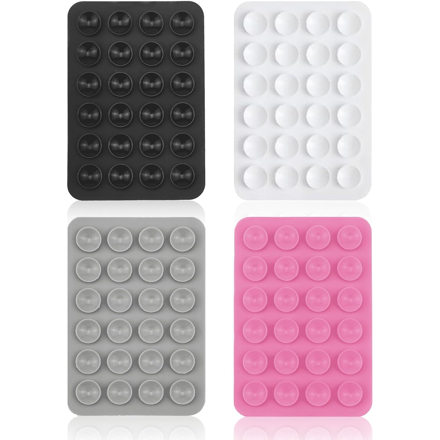 24-Vacuum Suction Cup Phone Holder - Strong Adhesive Back & Waterproof Silicone Pad for Shower, Bathroom, Tile, Mirror - Secure Mount for iPhone,