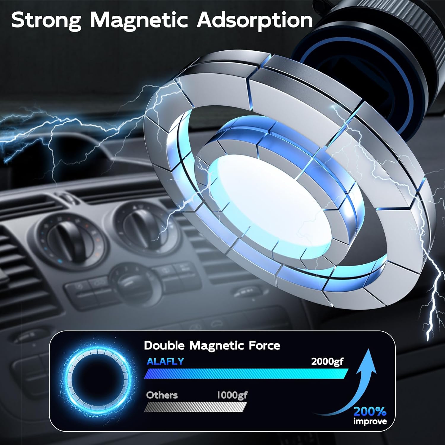 A Vacuum Magnetic Phone Stand, for magsafe car Mount Suction, Multifunctional, for Kitchen Bathroom Gym, 360°Adjustable, Foldable, Easy to Carry,