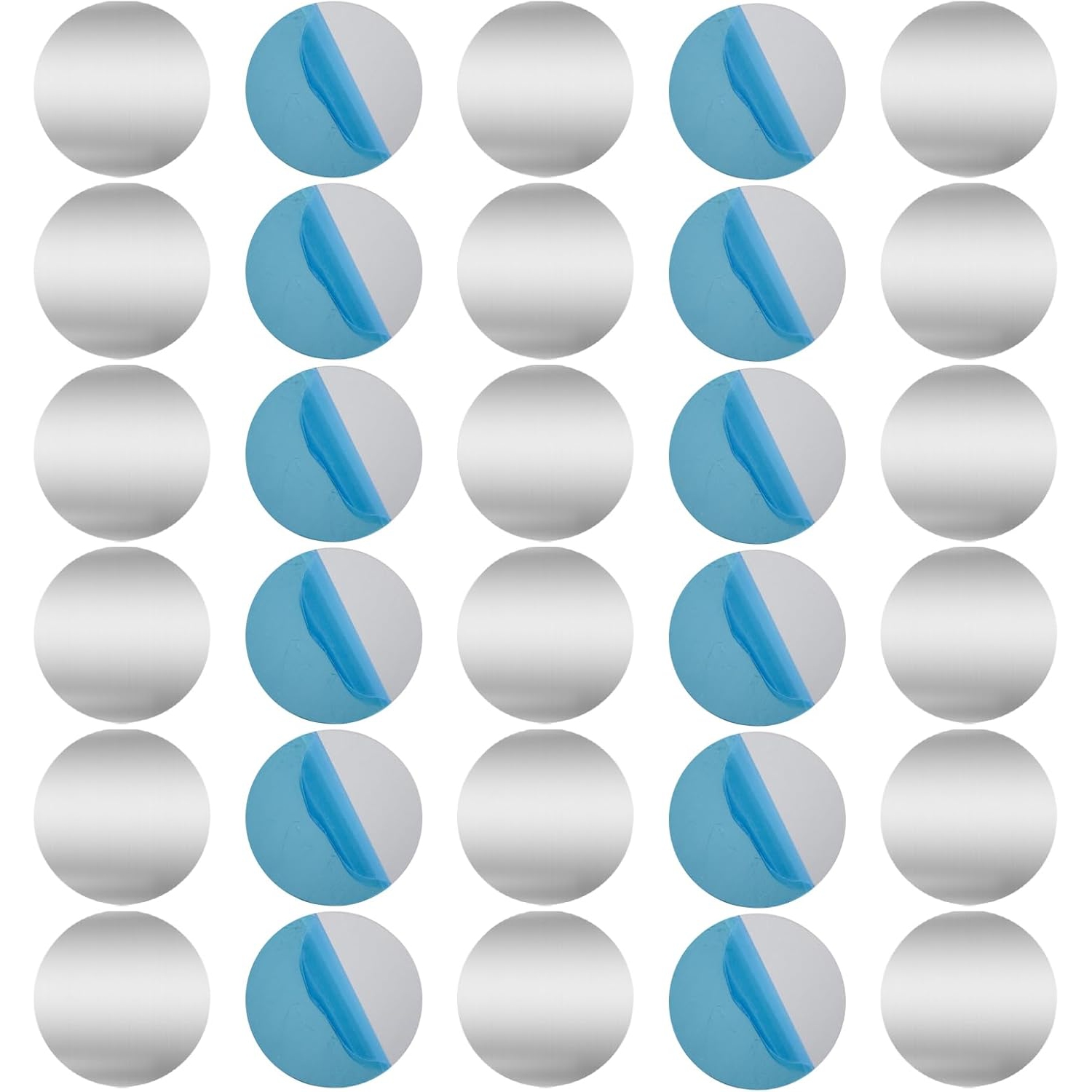 K 30 Pcs Metal Plates for Magnetic Car Mount, 25mm Round Thin Metal Plate with Adhesive for Magnetic Car Mount Phone Holder DIY Crafts