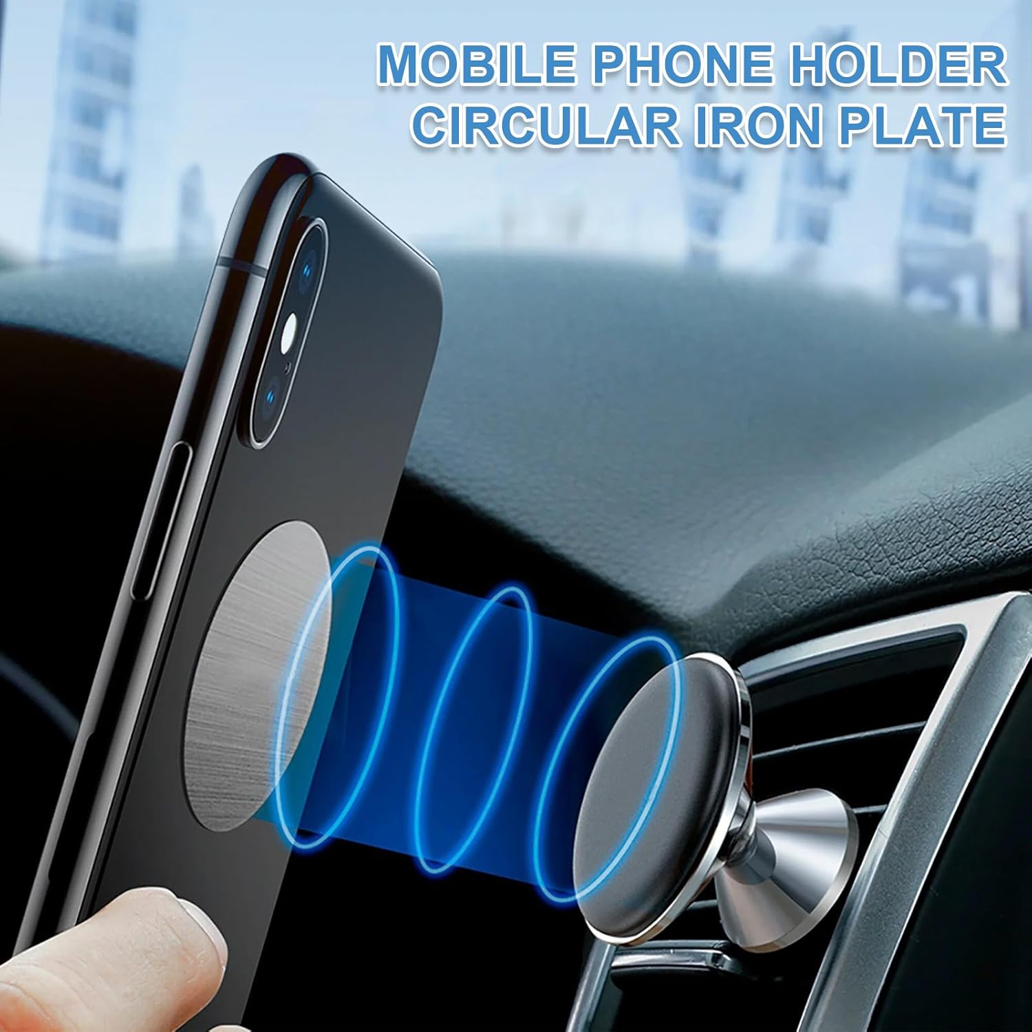 K 30 Pcs Metal Plates for Magnetic Car Mount, 25mm Round Thin Metal Plate with Adhesive for Magnetic Car Mount Phone Holder DIY Crafts