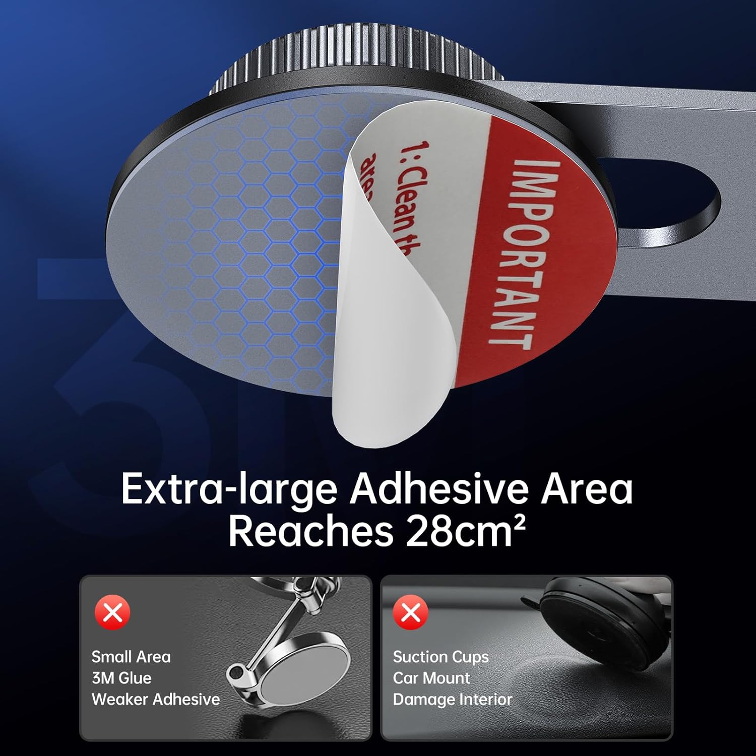 S Fits MagSafe Car Mount for Universal Dashboard, Tesla Screen, Magnetic Phone Holder for Car, Foldable Aluminum Alloy Arm, Super Stable Car Mount