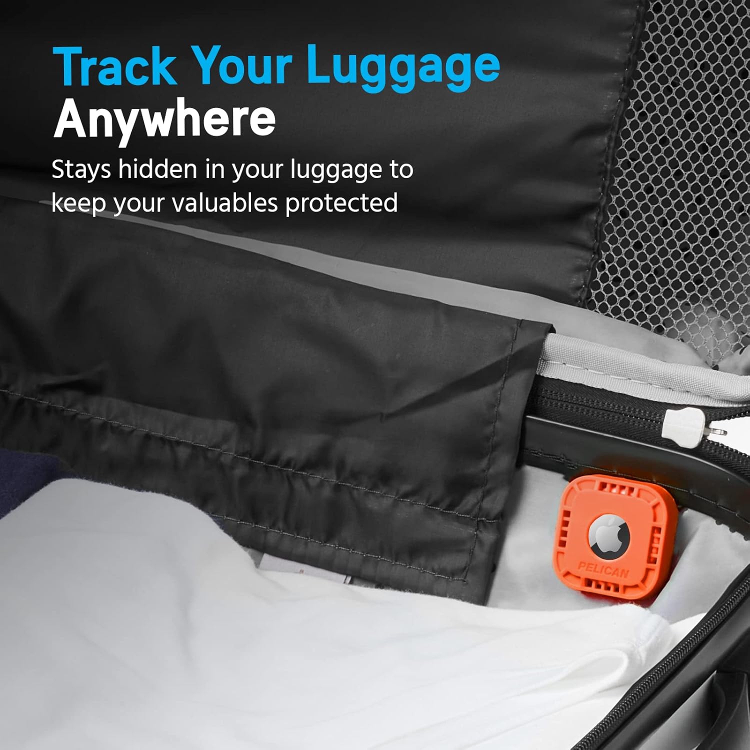 P Protector 1-Pack AirTag Holder - Air Tag Case with 3M Adhesive Sticker - Rugged Shockproof AirTag Cover - Hidden Air Tag Holder Stick On Mount for