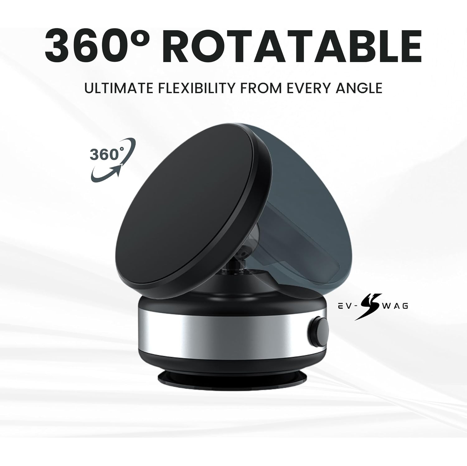 E Magnetic Suction Cup with 360° Swivel Phone Holder for Car, Universal Car Phone Holder Mount for Dashboard Windshield for iPhone 16 15 14 13 12