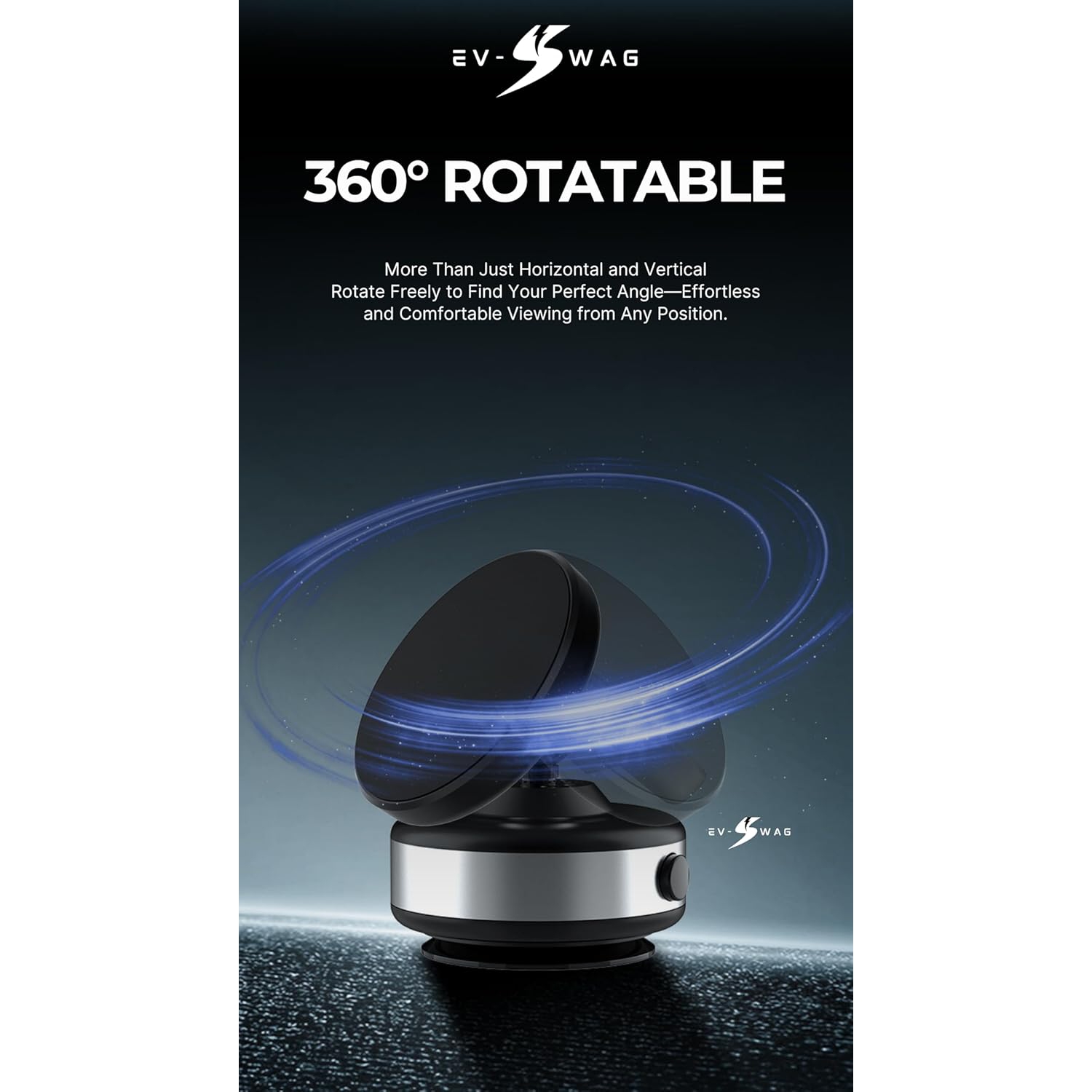 E Magnetic Suction Cup with 360° Swivel Phone Holder for Car, Universal Car Phone Holder Mount for Dashboard Windshield for iPhone 16 15 14 13 12