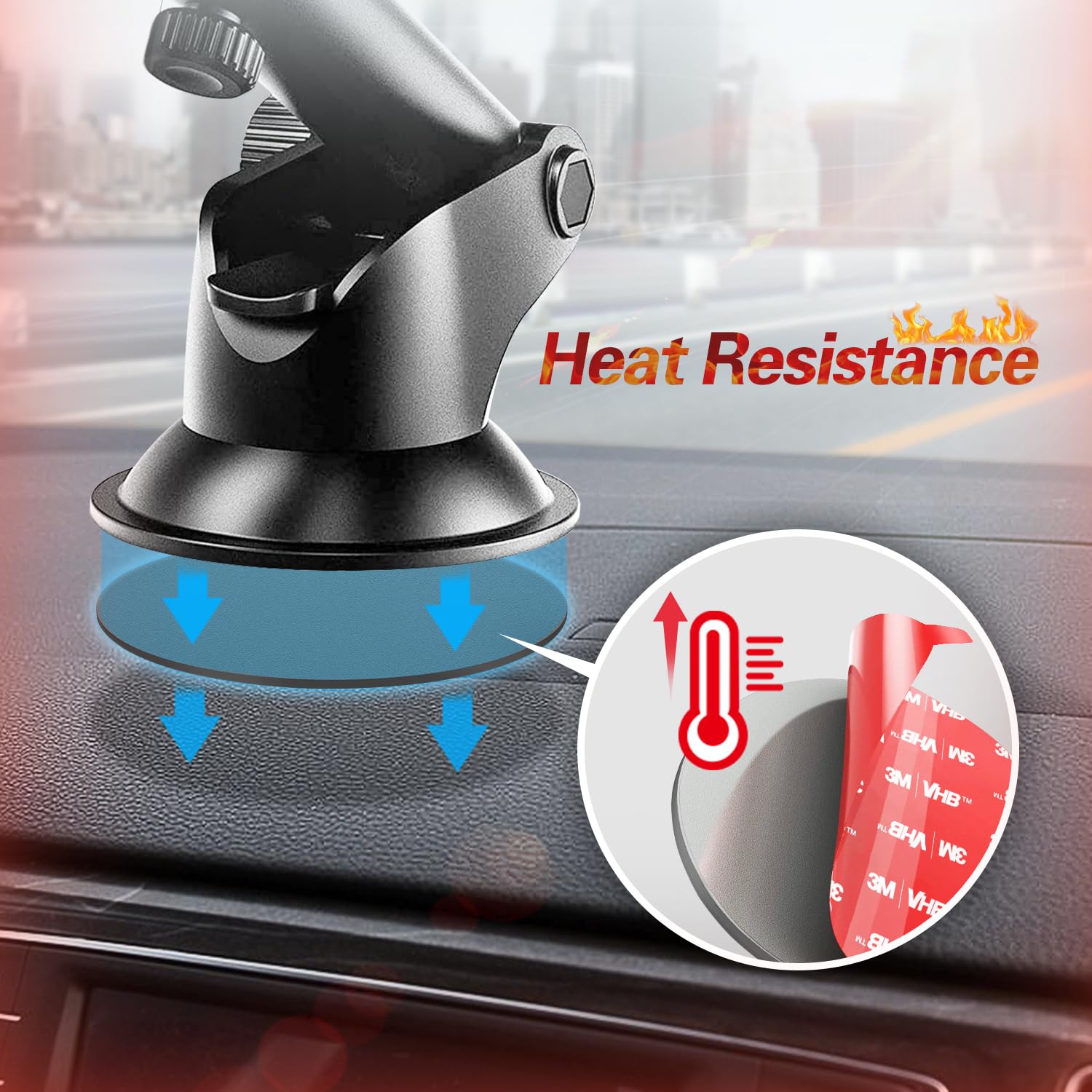 Sticky Adhesive Replacement for Dashboard Suction Cup Mount, 80mm V 4pcs 3M VHB Circle Double-Sided Extra Strong Adhesive Sticker Tapes for