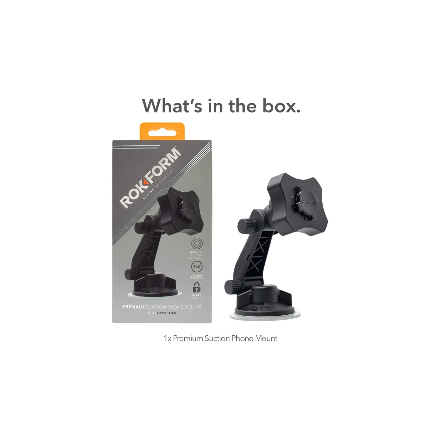 R 333501 R V3 Swivel Window Suction Mount, 1-Pack, Retail-Packaging, Black