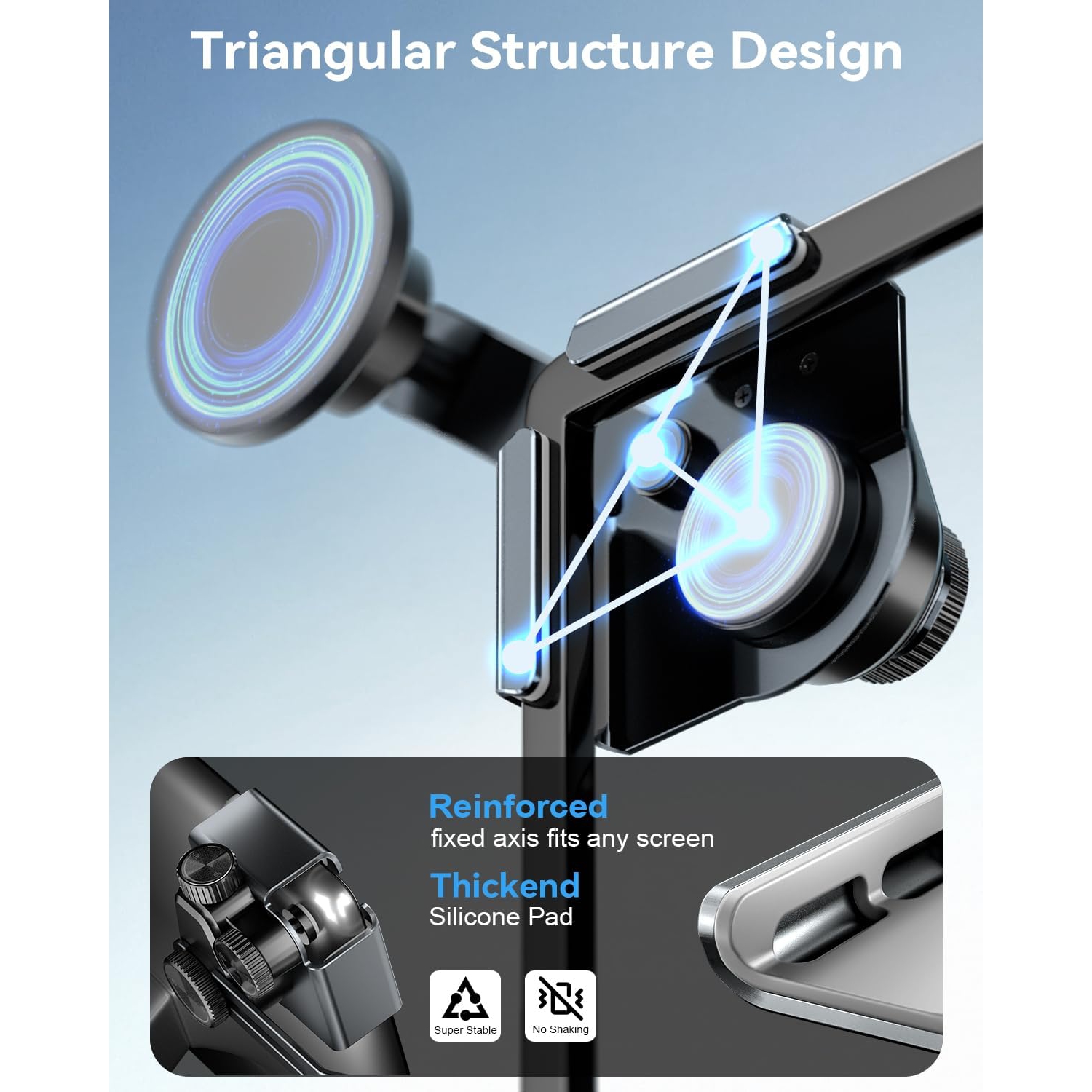 C Tesla Model Y/3 Phone Mount,?Extendable Metal Holder? Design for MagSafe Car Accessories for iPhone, Magnetic Mobile Phone Holders, Strong Magnet