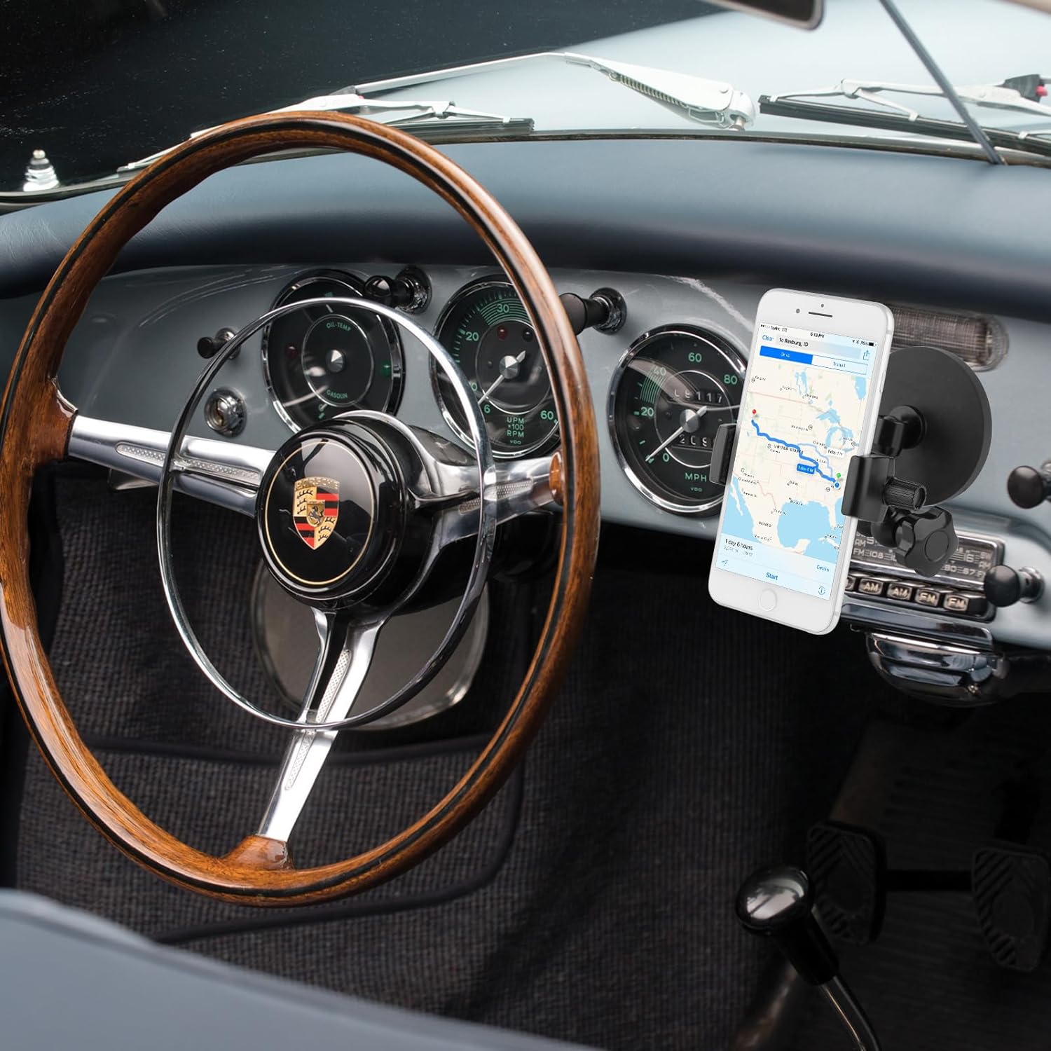 M Magnetic Phone Holder,Heavy Duty Phone Mount for Truck/Tractor/Forklift/Boat/Motor Vehicles,Fit 3.5~7.5 iPhone/Nexus/Smartphone,360°Adjustable Arm