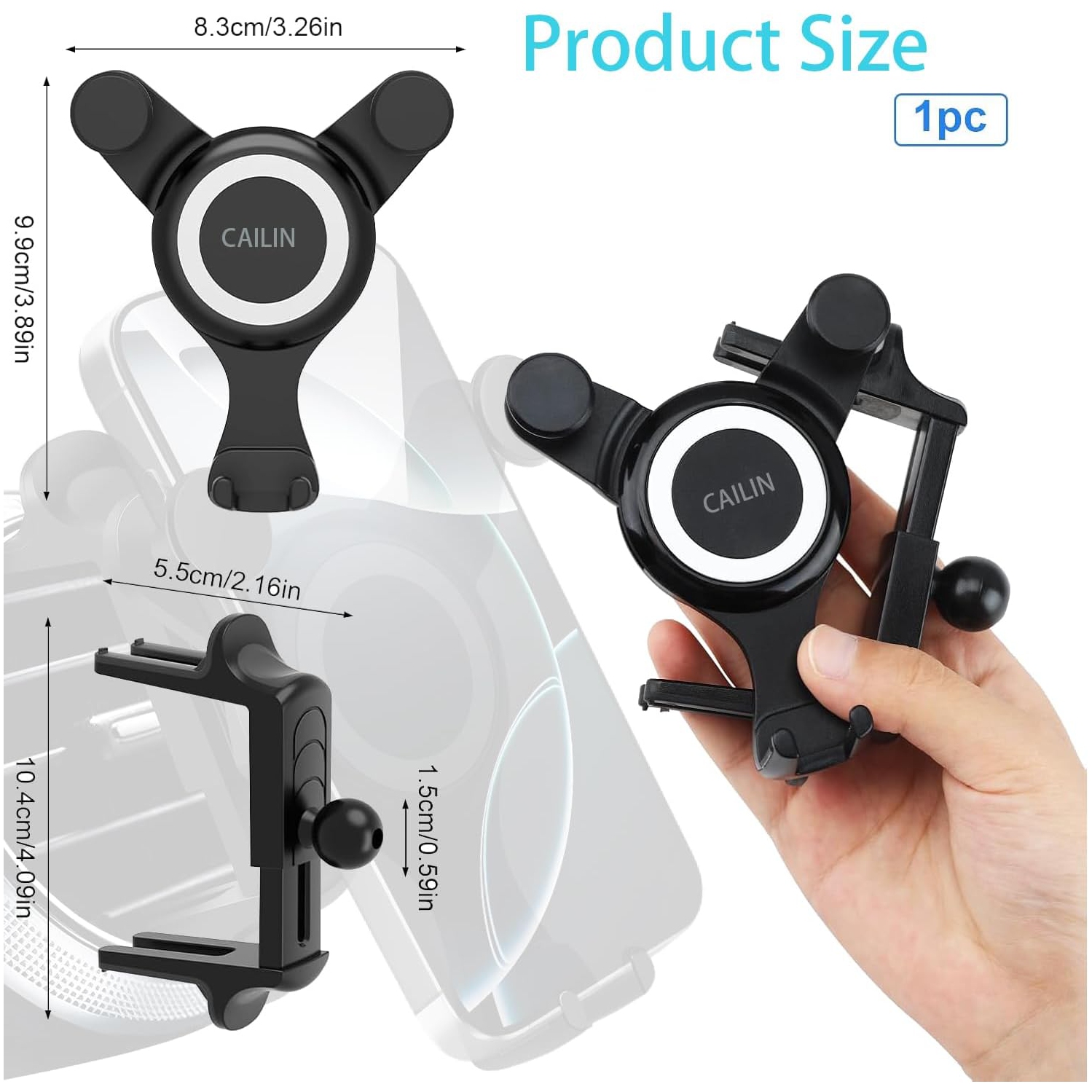 Car Phone Holder Mount Compatible with Mercedes Benz C-Class, E-Class,S-Class,B-Class,A-Class, GLC/GLE/GLS/GLB/GLA/GLK-Class 2016-2023 & Mini Cooper,