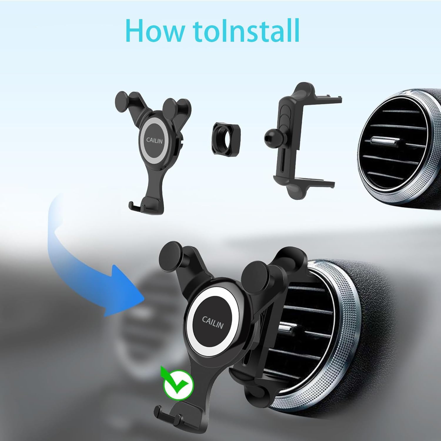 Car Phone Holder Mount Compatible with Mercedes Benz C-Class, E-Class,S-Class,B-Class,A-Class, GLC/GLE/GLS/GLB/GLA/GLK-Class 2016-2023 & Mini Cooper,