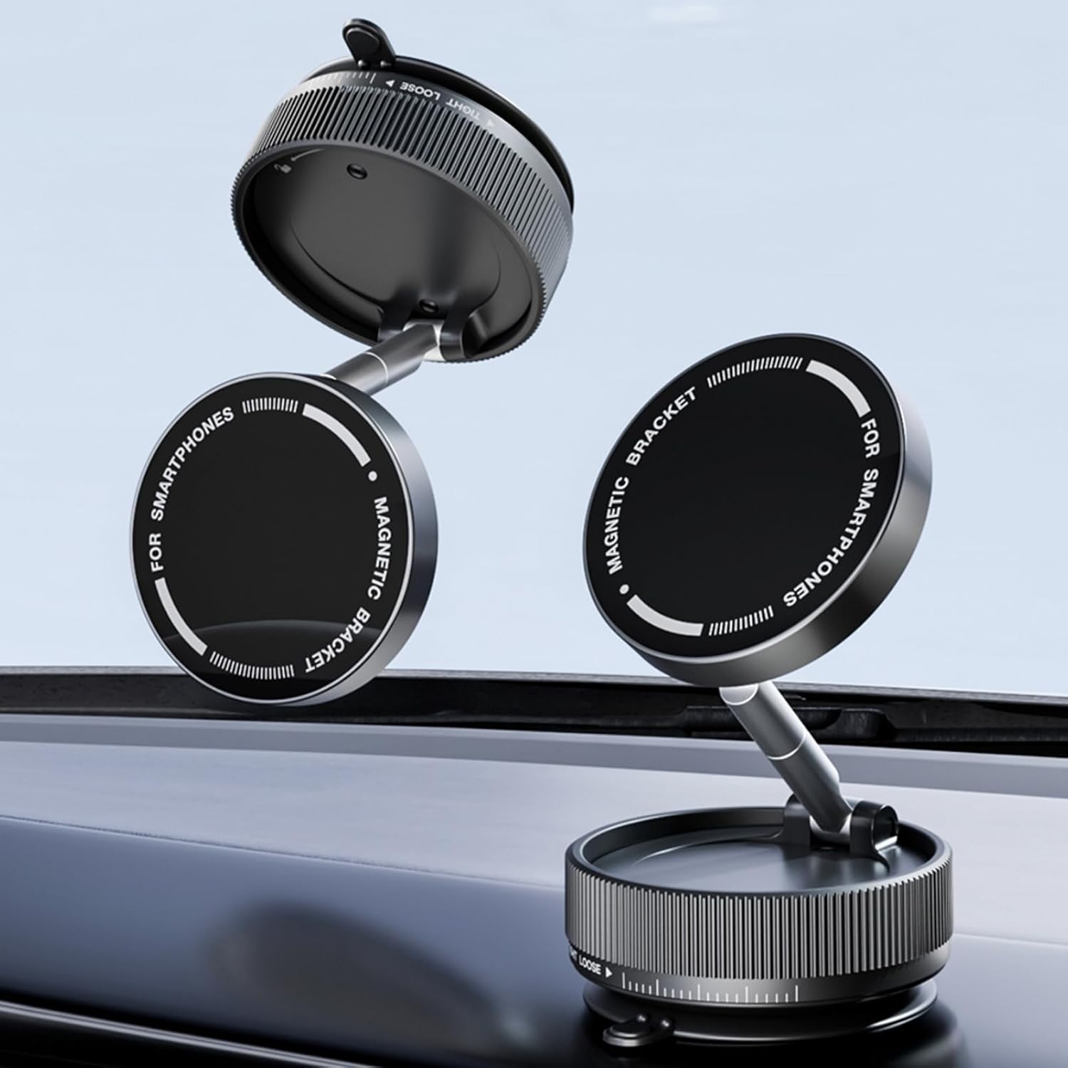 Magsafe Car Mount Phone Holder - Support Cellulaire Auto Magnetic Phone Stand Car, Strong Suction Cup Adjustable Stand for iPhone and All