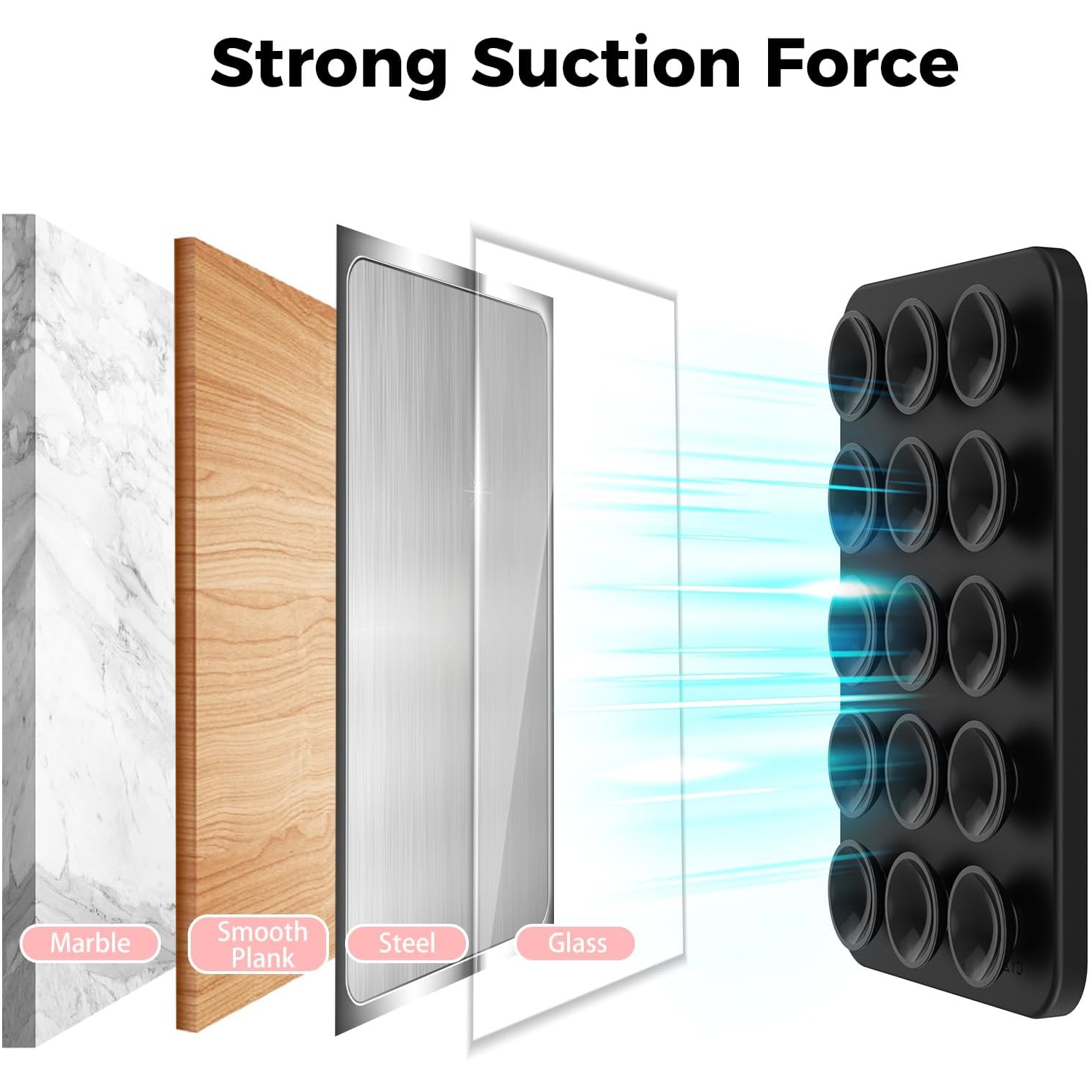 A Silicone Suction Phone Case Stand for iPhone 16/15/14/13/12 Series, Magnetic Suction Cup Phone Mount for iPhone MagSafe Phone Case, Mirror Shower