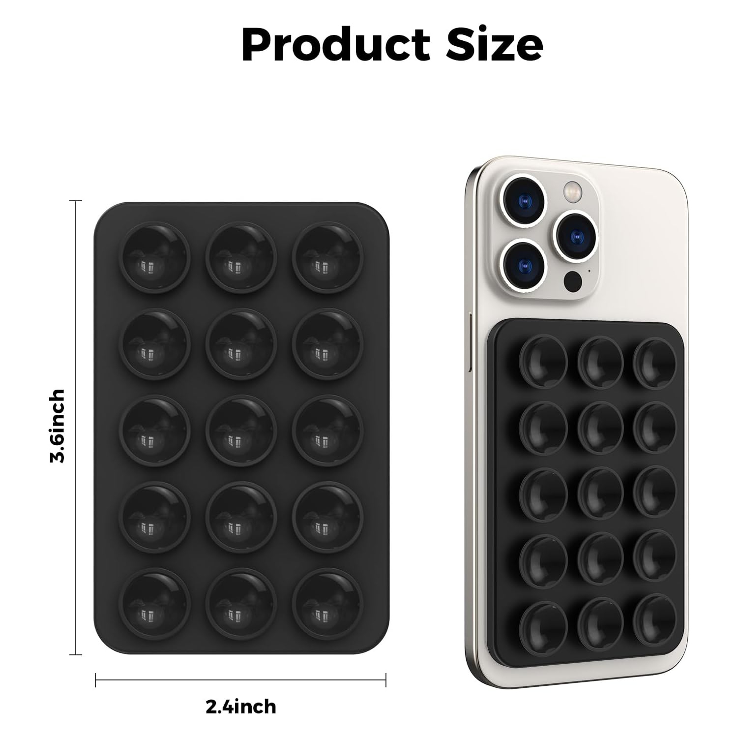 A Silicone Suction Phone Case Stand for iPhone 16/15/14/13/12 Series, Magnetic Suction Cup Phone Mount for iPhone MagSafe Phone Case, Mirror Shower