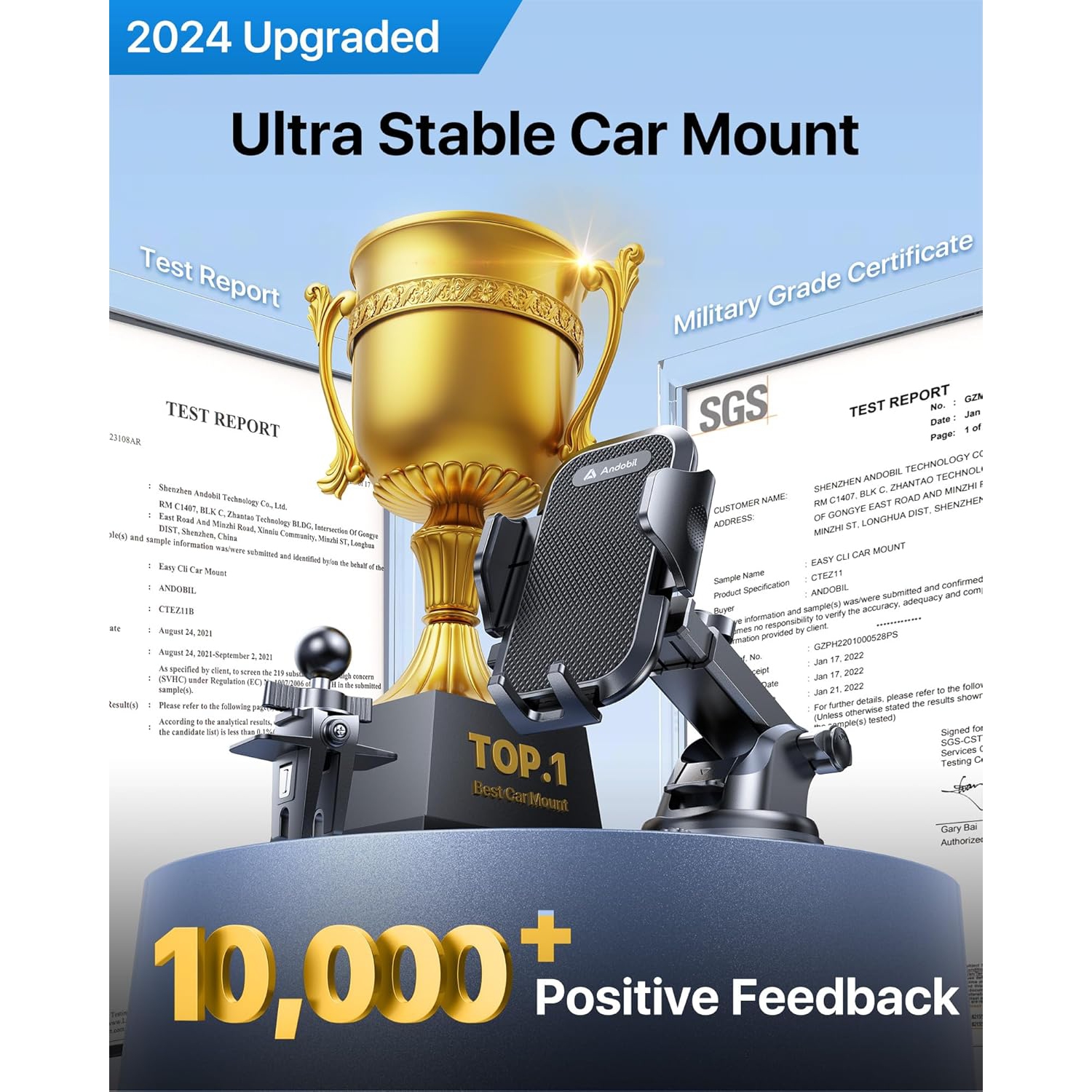 a Phone Holder Car [Big Phones Friendly] 3-in-1 Universal Car Phone Holder Mount for Dashboard Windshield Vent Fit for iPhone 16 Pro Max 15 14 13 12,