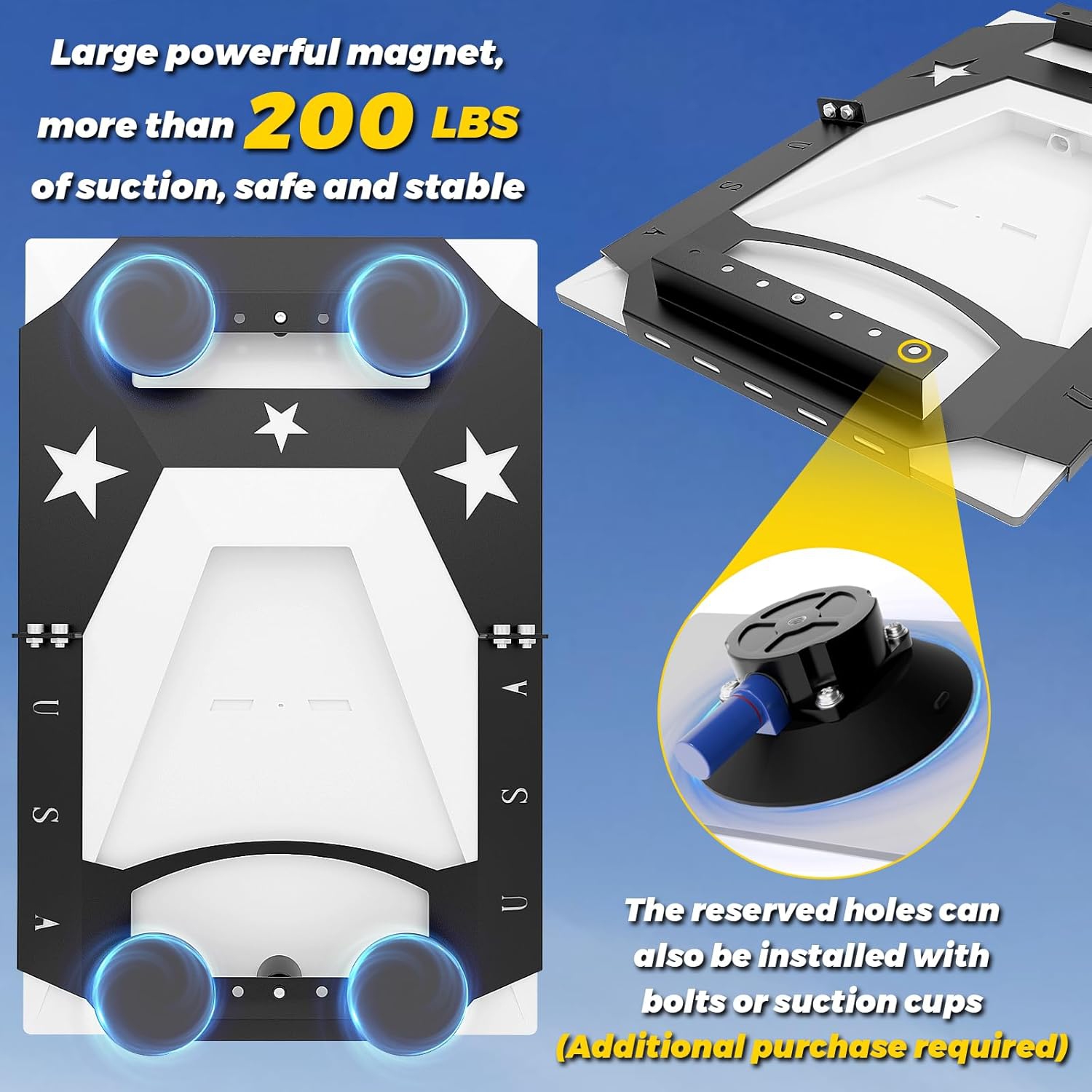 Y Starlink Gen 3 Flat Mount Kit, Starlink Standard Dish Magnetic Quick Release Roof Mount Kit for RV, Vans, Boat, Overlanding