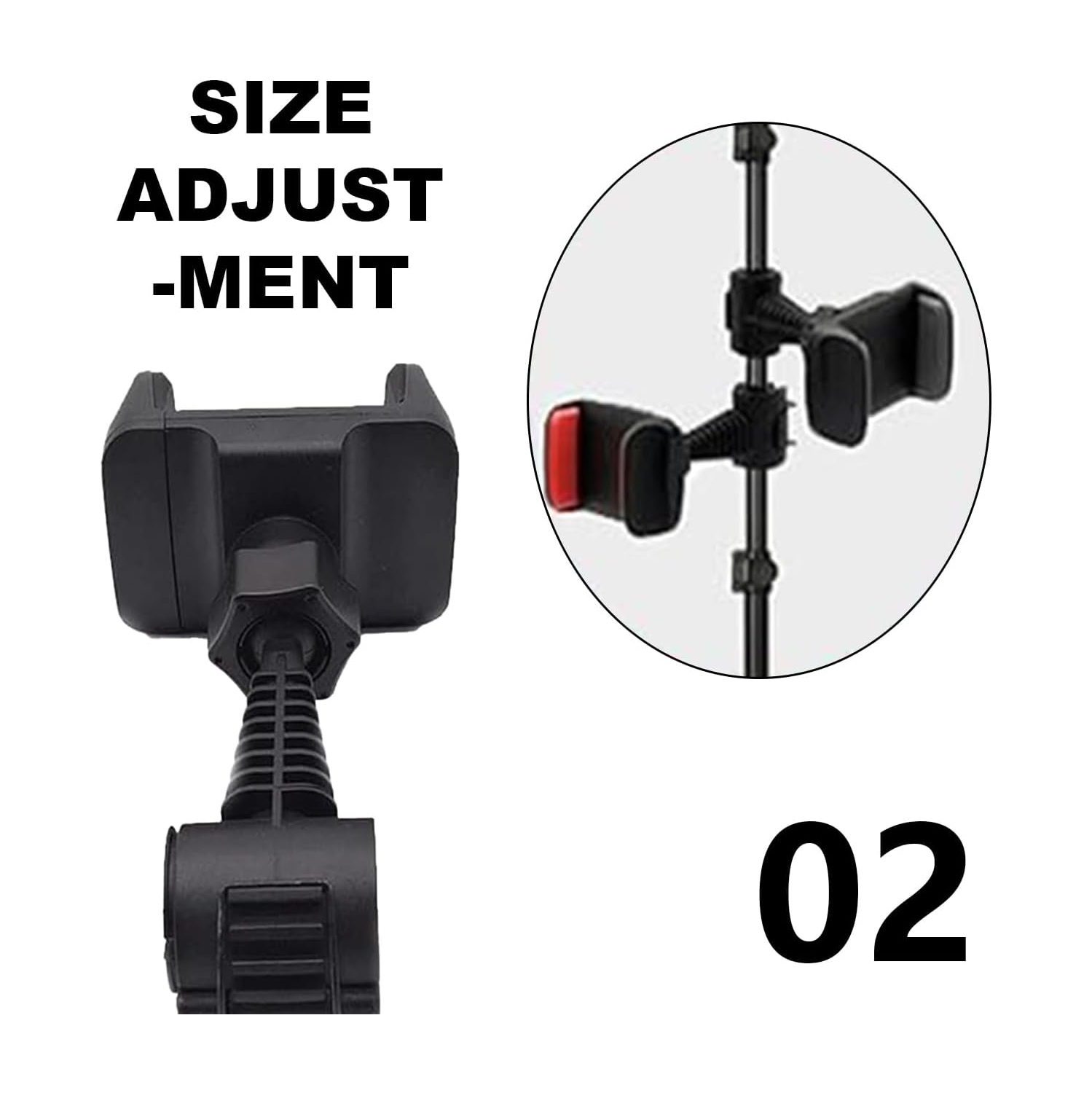 Car Headrest Phone Mount Holder, 360° Swivel, Universal Back Seat Mobile Device Stand, Adjustable