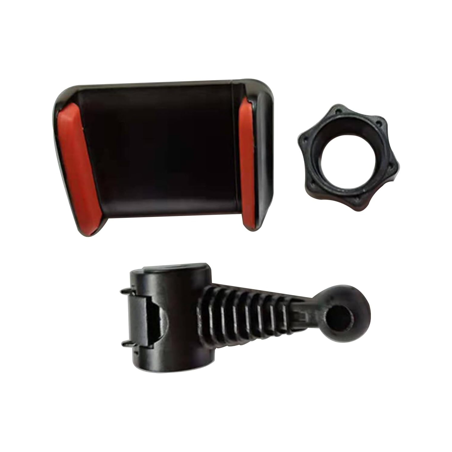 Car Headrest Phone Mount Holder, 360° Swivel, Universal Back Seat Mobile Device Stand, Adjustable