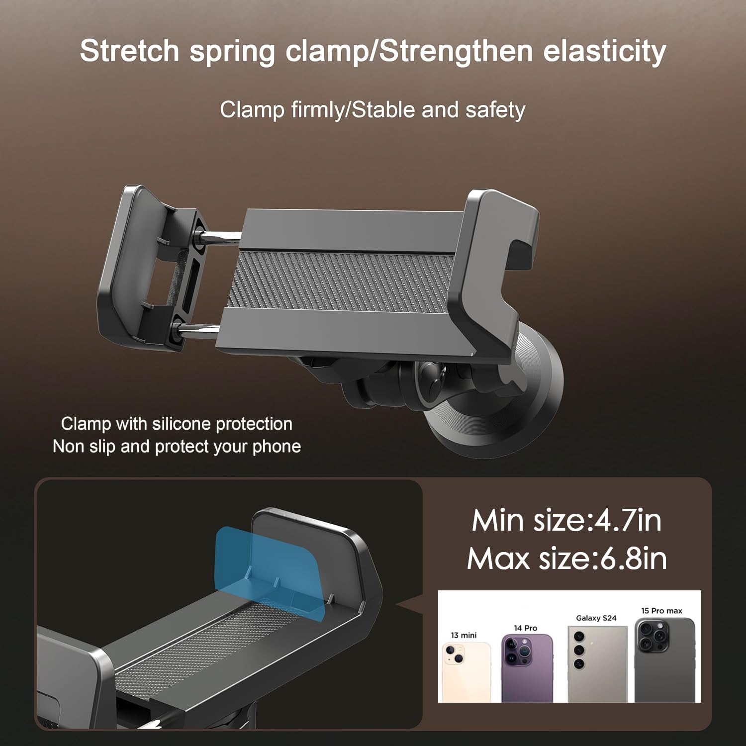 Gym Magnetic Phone Holder Mount, Magnetic Phone Holder Strong Magnets for Gym Accessories Attach to Metal Surface, Phone Mount for Golf Carts Kitchen