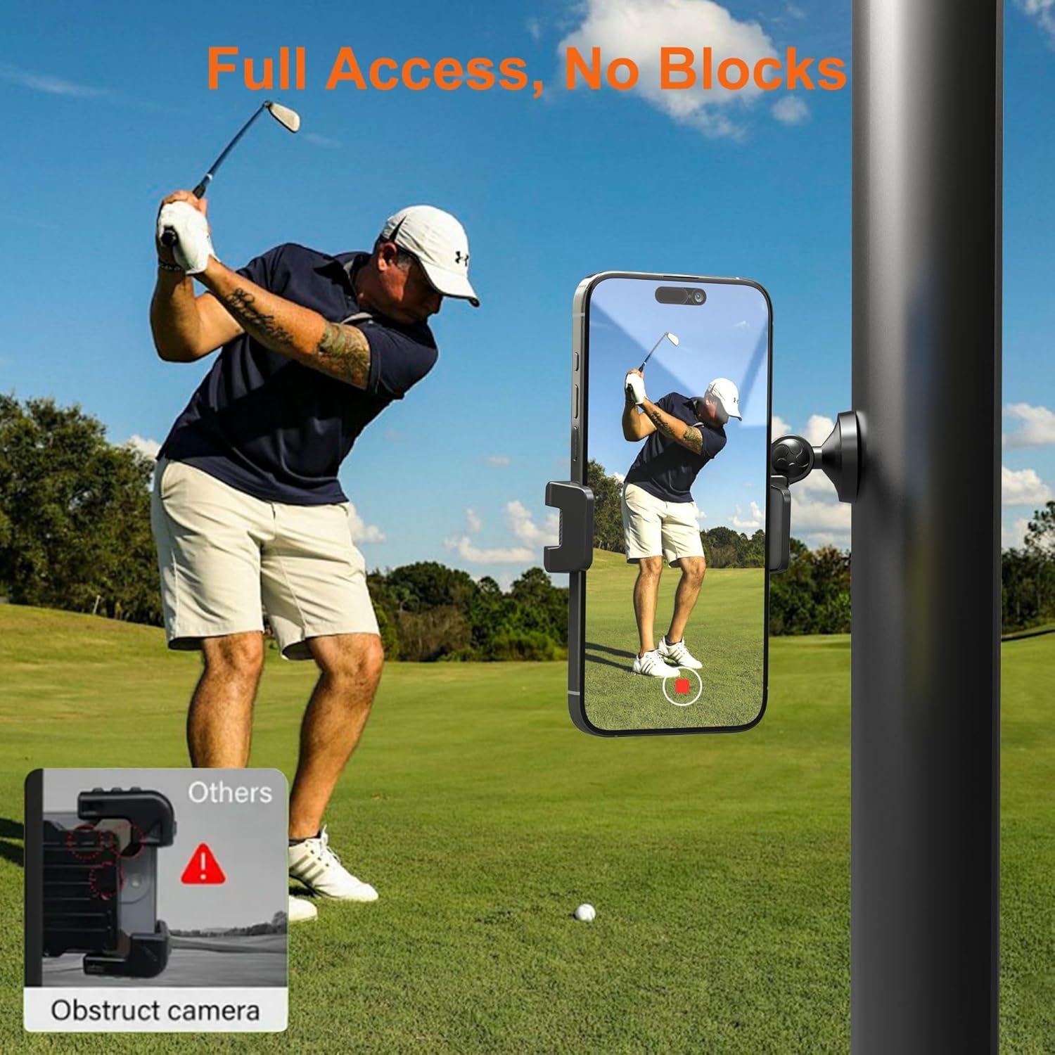 Gym Magnetic Phone Holder Mount, Magnetic Phone Holder Strong Magnets for Gym Accessories Attach to Metal Surface, Phone Mount for Golf Carts Kitchen