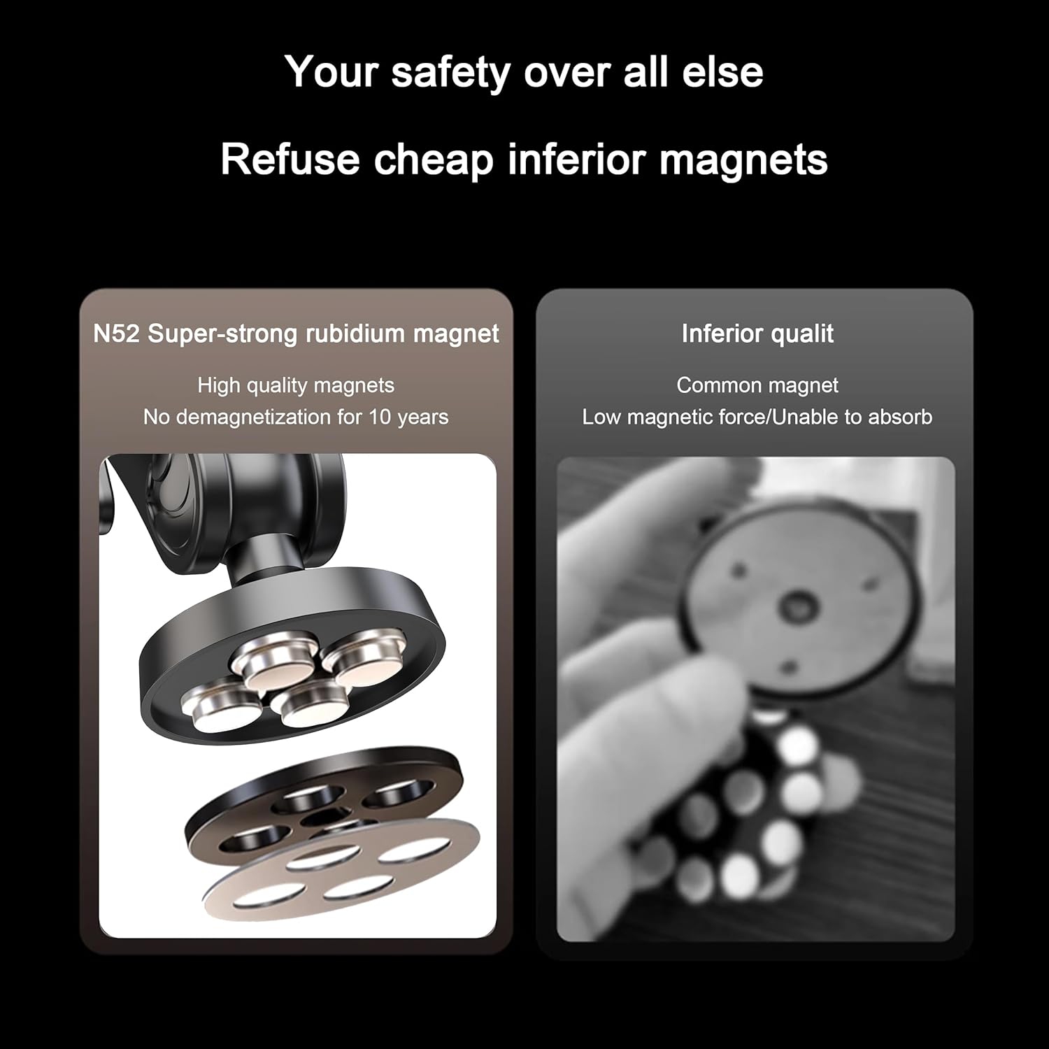 Gym Magnetic Phone Holder Mount, Magnetic Phone Holder Strong Magnets for Gym Accessories Attach to Metal Surface, Phone Mount for Golf Carts Kitchen